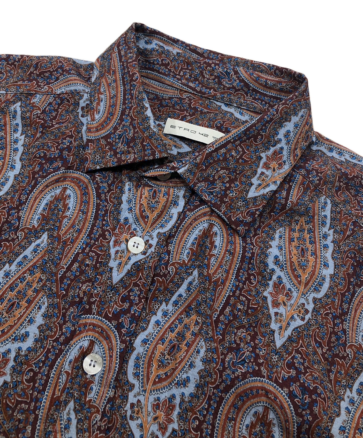 中古・古着通販】ETRO (エトロ) ペイズリー柄シャツ マルチカラー