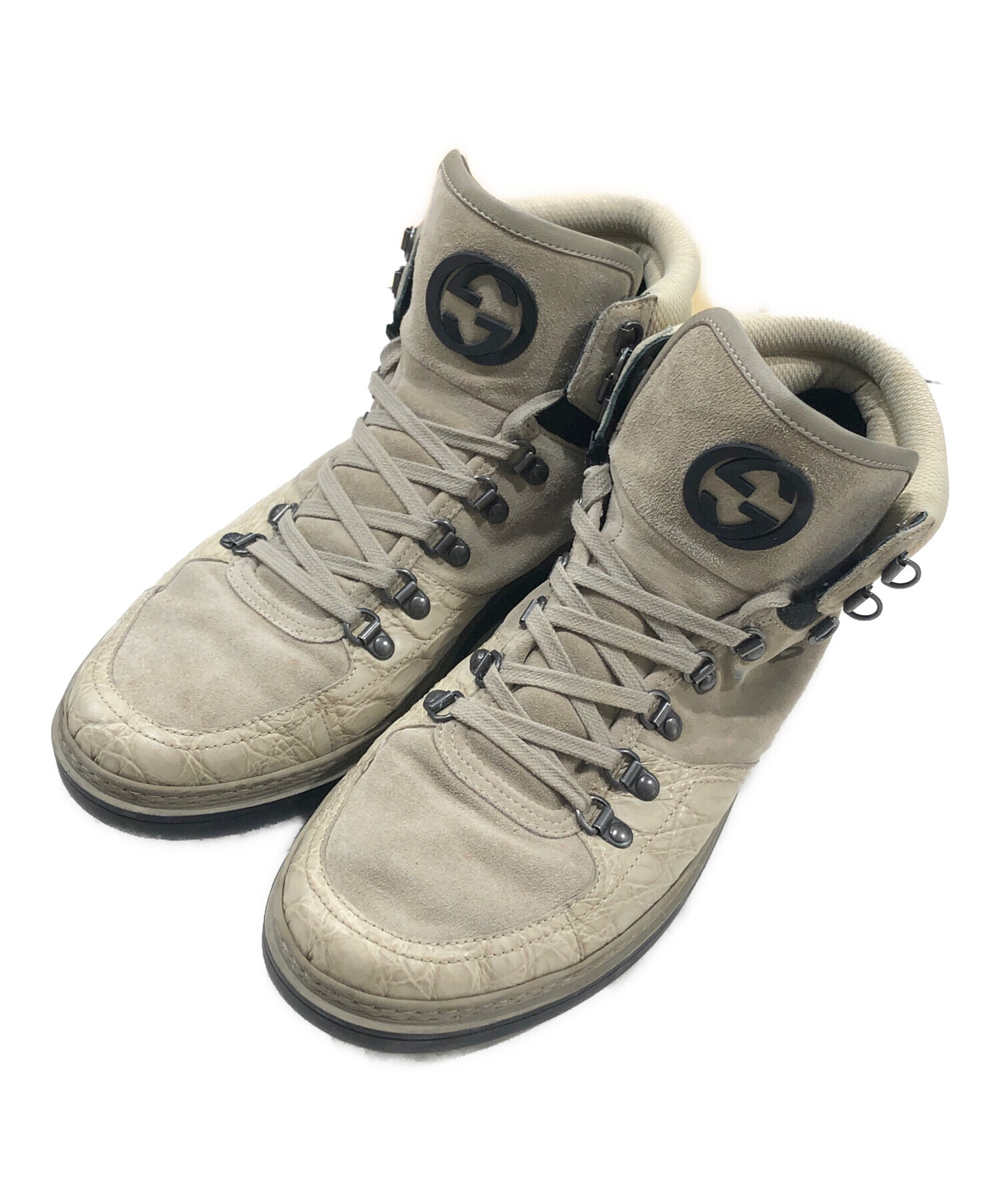 中古・古着通販】GUCCI (グッチ) スウェードハイカットスニーカー 