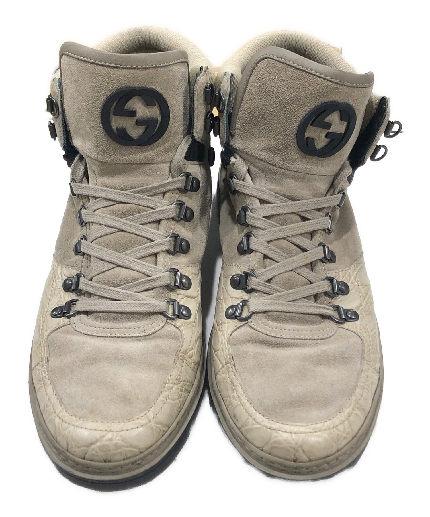 中古・古着通販】GUCCI (グッチ) スウェードハイカットスニーカー 