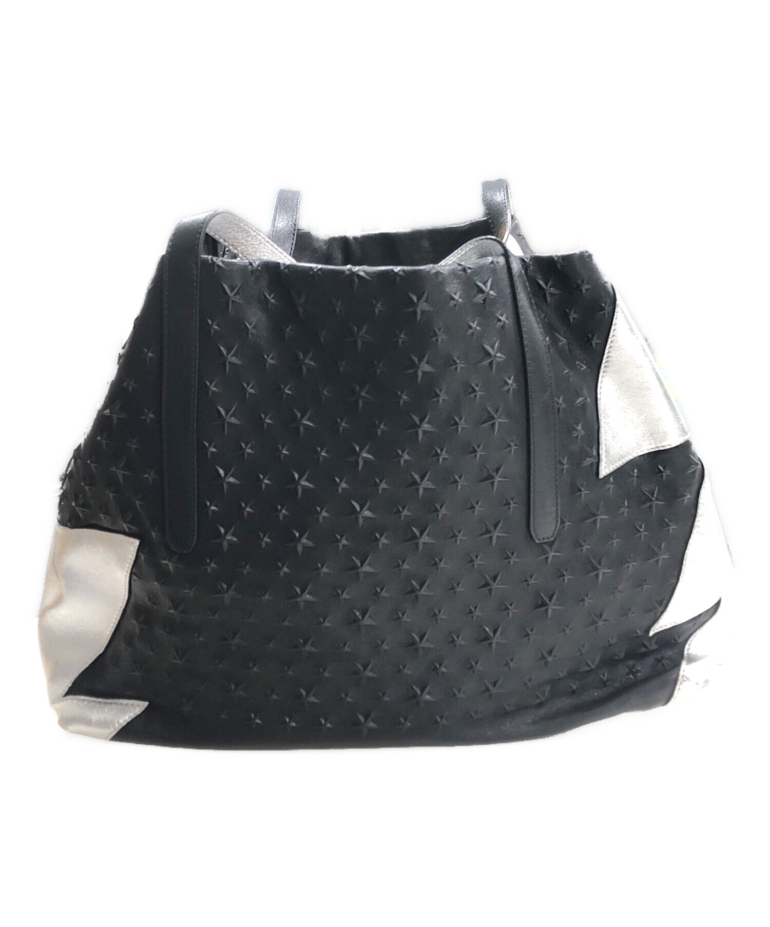 JIMMY CHOO PIMLICO メタリックシルバー エンボス トートバッグ JIMMY CHOO PIMLICO メタリックシルバー エンボス トートバッグ