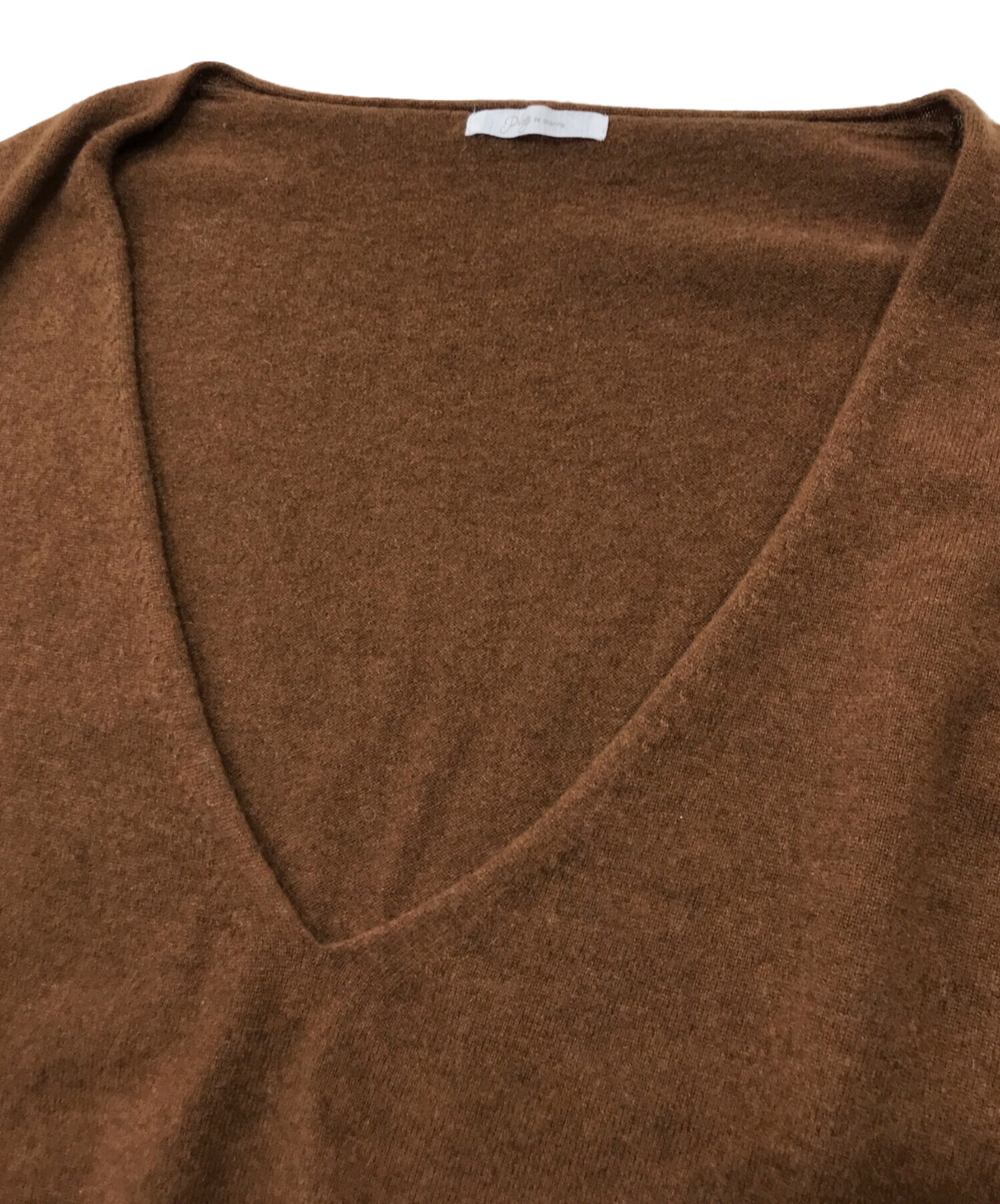 中古・古着通販】Plage (プラージュ) Vネックニット ブラウン サイズ