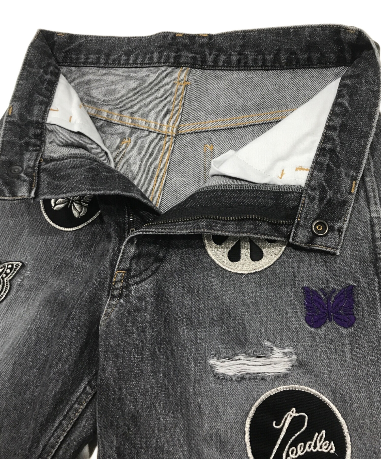 中古・古着通販】Needles (ニードルズ) DENIM PAPILLON グレー サイズ