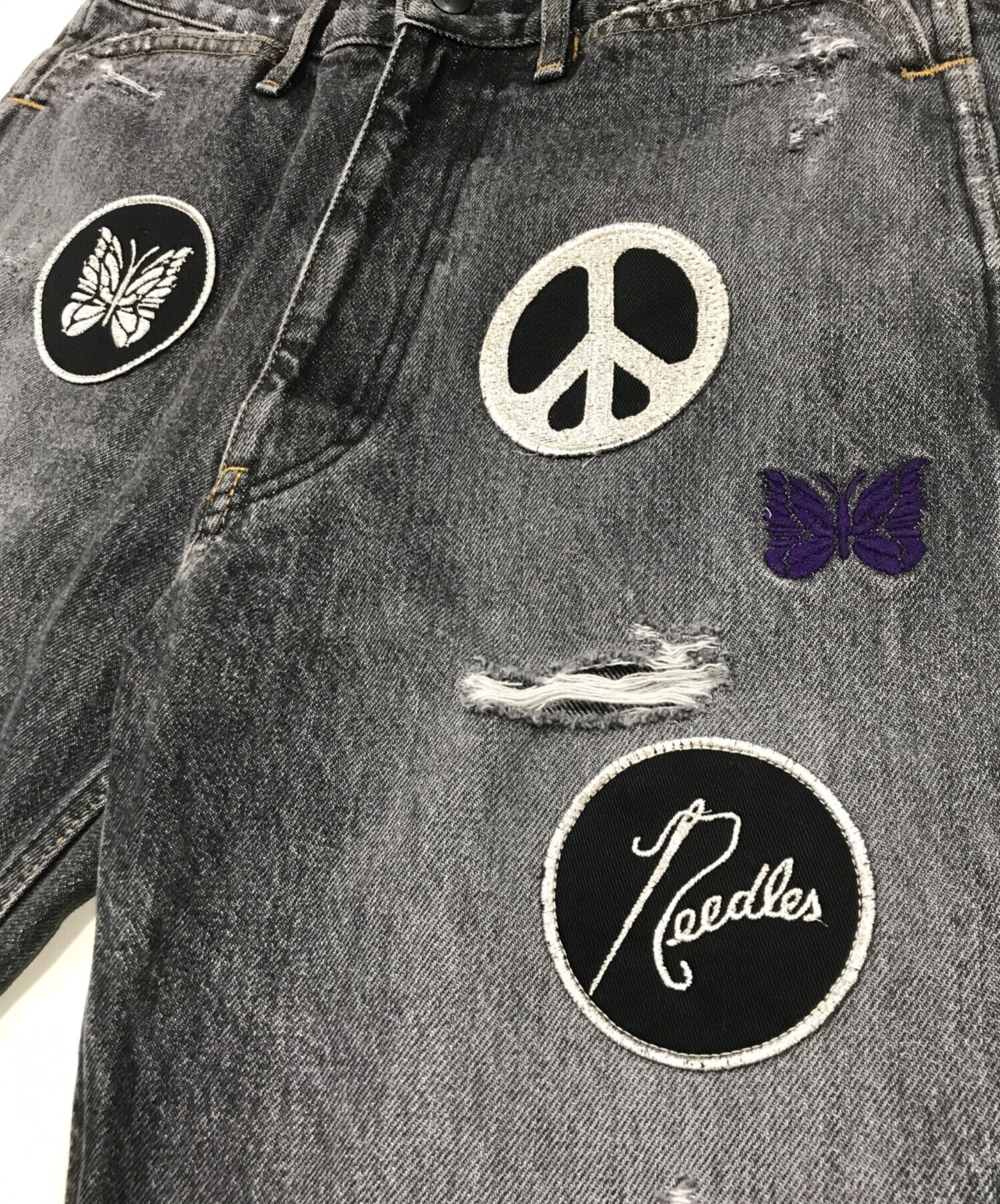 中古・古着通販】Needles (ニードルズ) DENIM PAPILLON グレー サイズ
