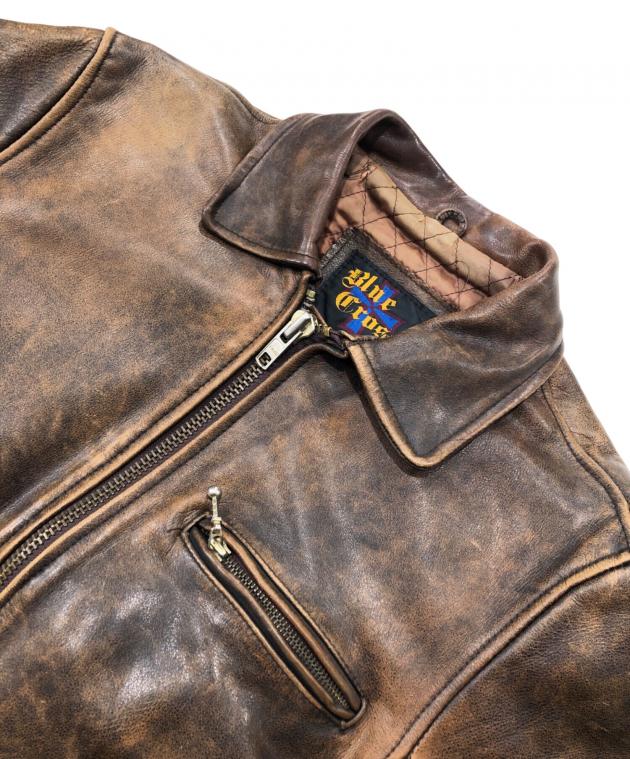 Blue Cross　ブルークロス　ヴィンテージ　カウハイドレザージャケット 中古・古着通販】BLUE CROSS (ブルークロス) COW STEER HIDE LEATHER