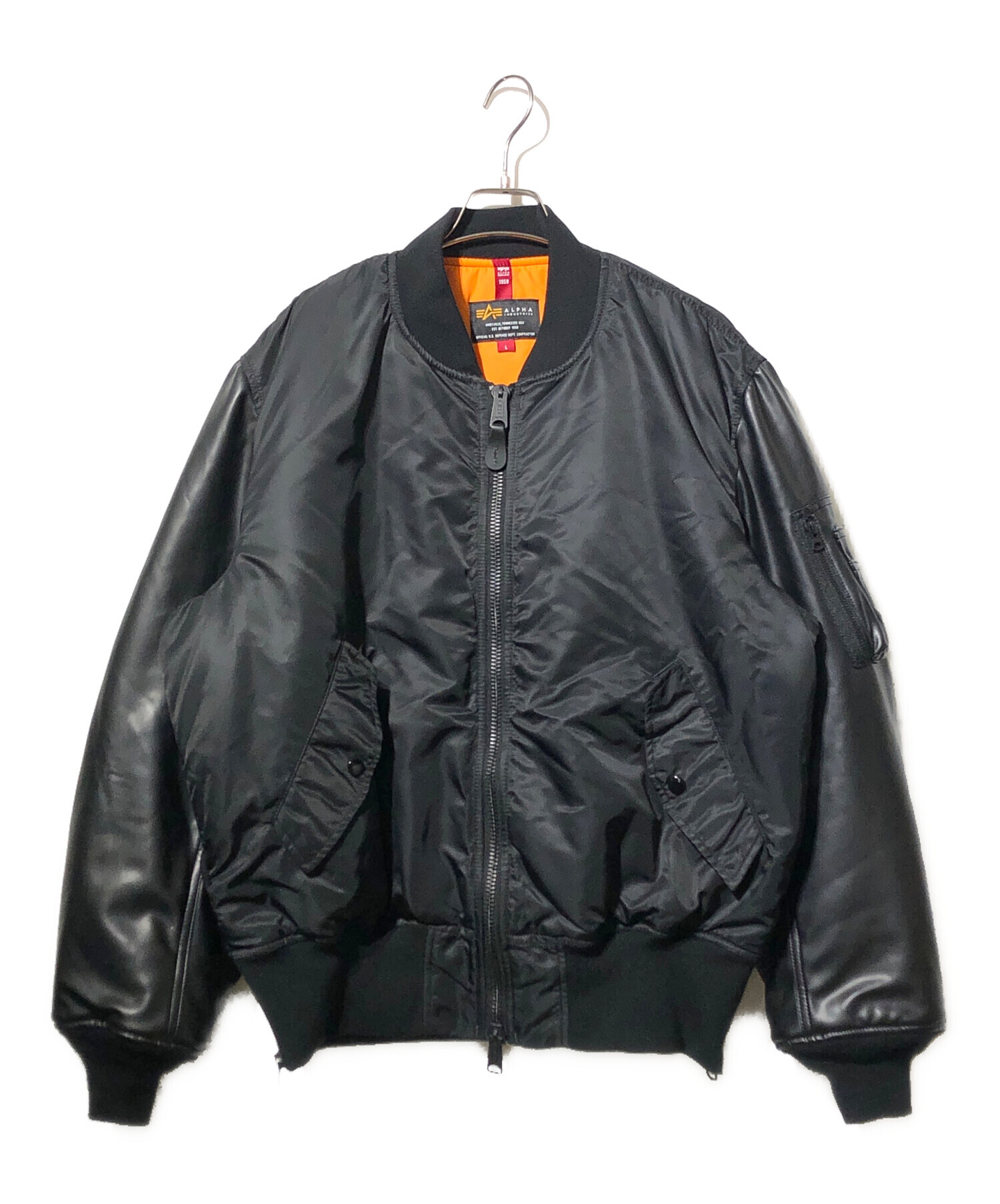 中古・古着通販】ALPHA (アルファ) フライトジャケット ブラック