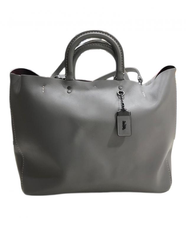 中古・古着通販】COACH (コーチ) ローグ 2WAYレザーバッグ グレー 