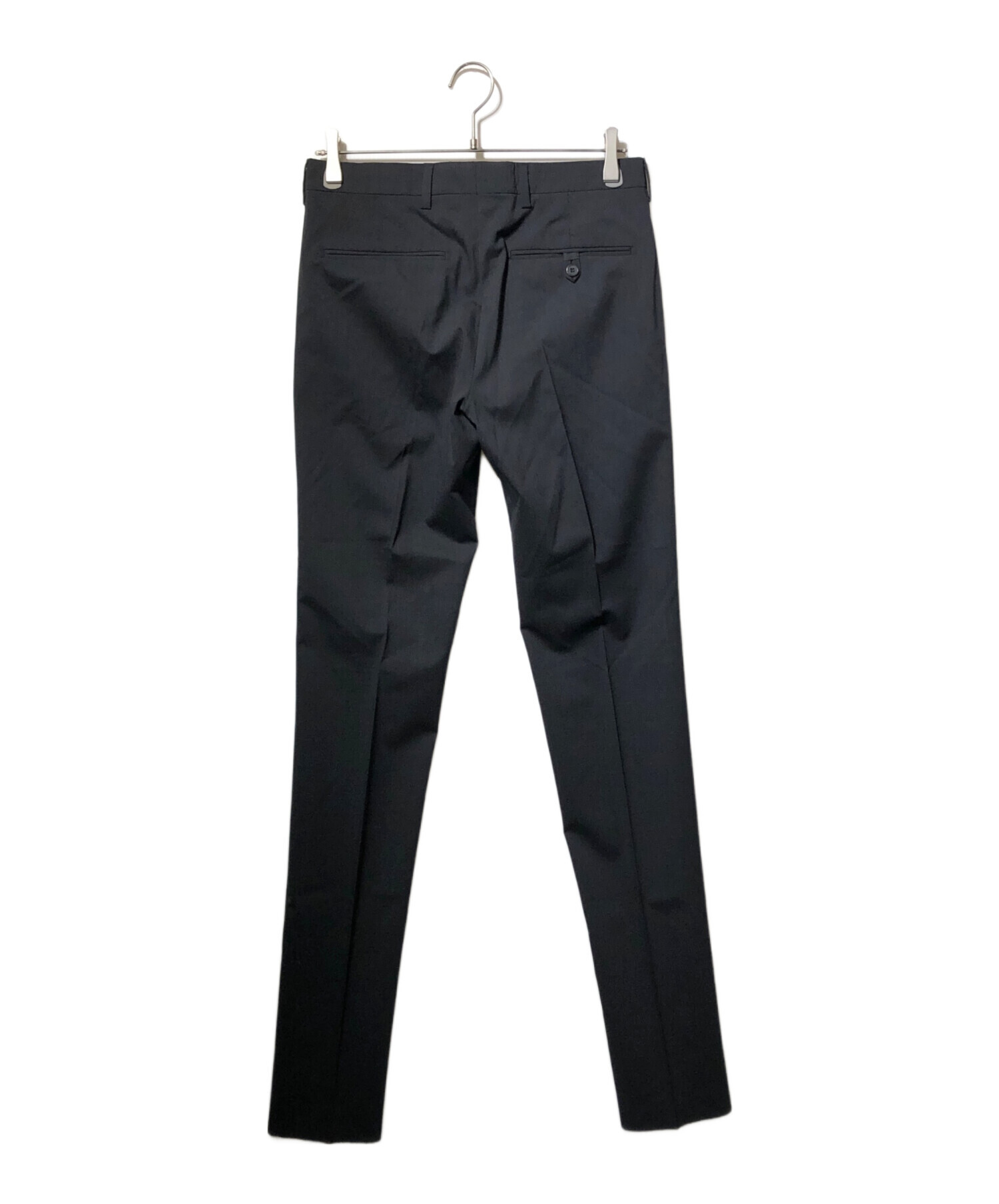 PRADA プラダ 2015s アーカイブ 裾テーピング スラックス 中古・古着通販】PRADA (プラダ) ウールスラックス ネイビー サイズ:44