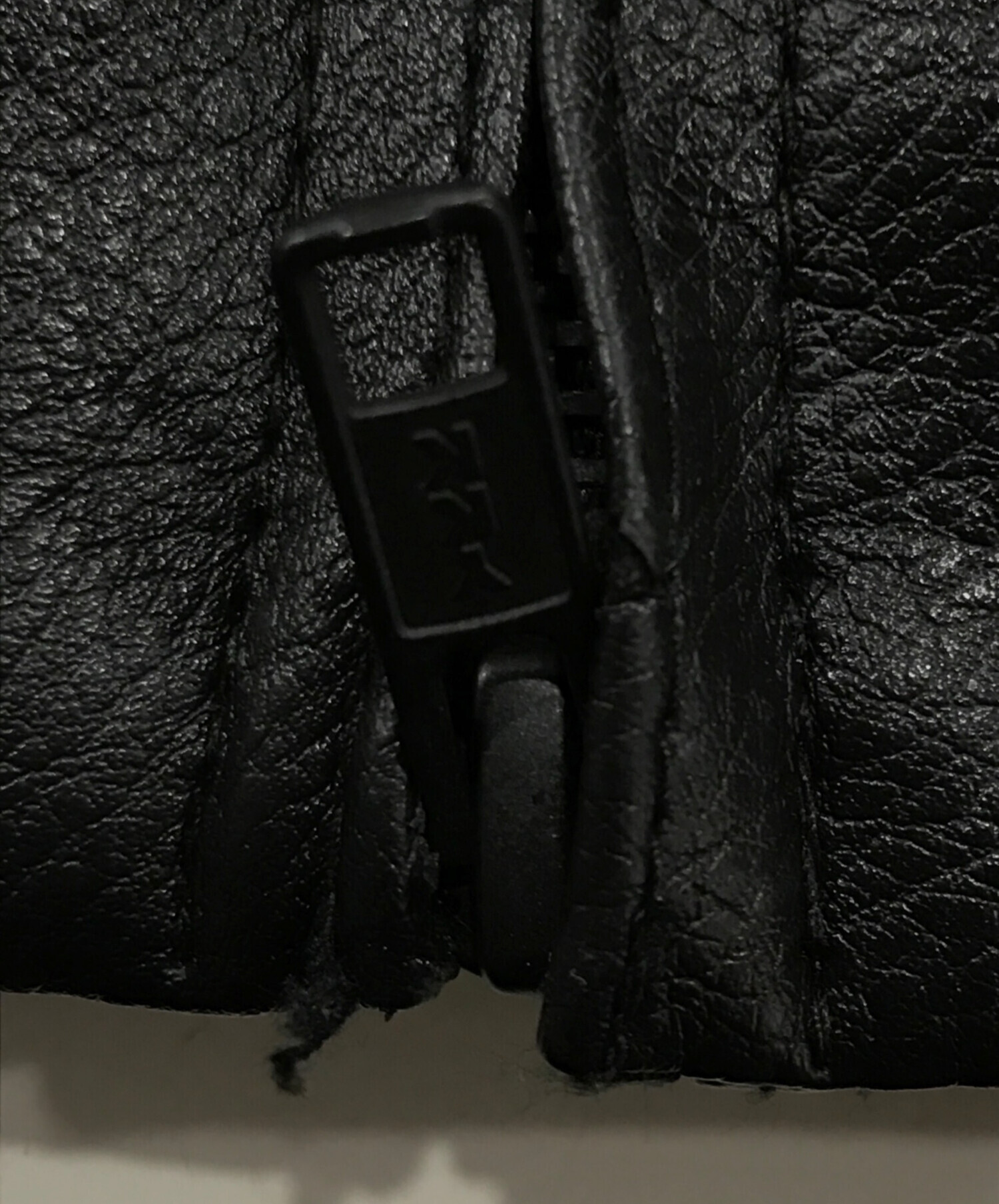 中古・古着通販】SINSS (シンス) フェイクレザージャケット ブラック