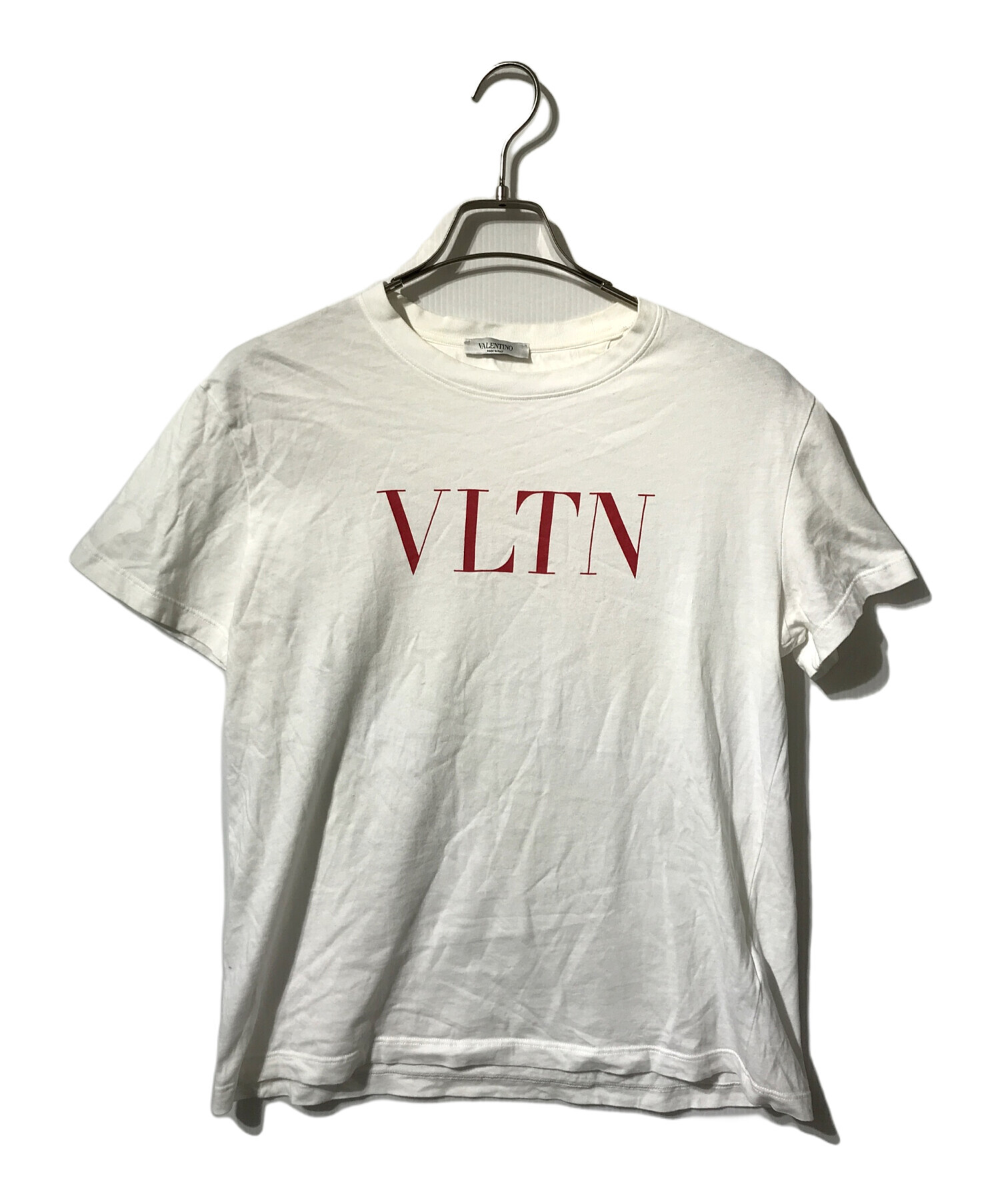 ヴァレンチノ Valentino Vロゴ 半袖Tシャツ 衣料品 トップス コットン レディース ホワイト系 / ブラック系 【中古】 中古・古着通販】VALENTINO (ヴァレンティノ) ロゴプリントTシャツ