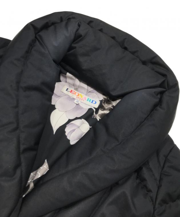 LEONARD SPORT レオナール スポーツ ダウンコート 花柄 裏地 中古・古着通販】LEONARD SPORT (レオナール スポーツ) フラワー裏地