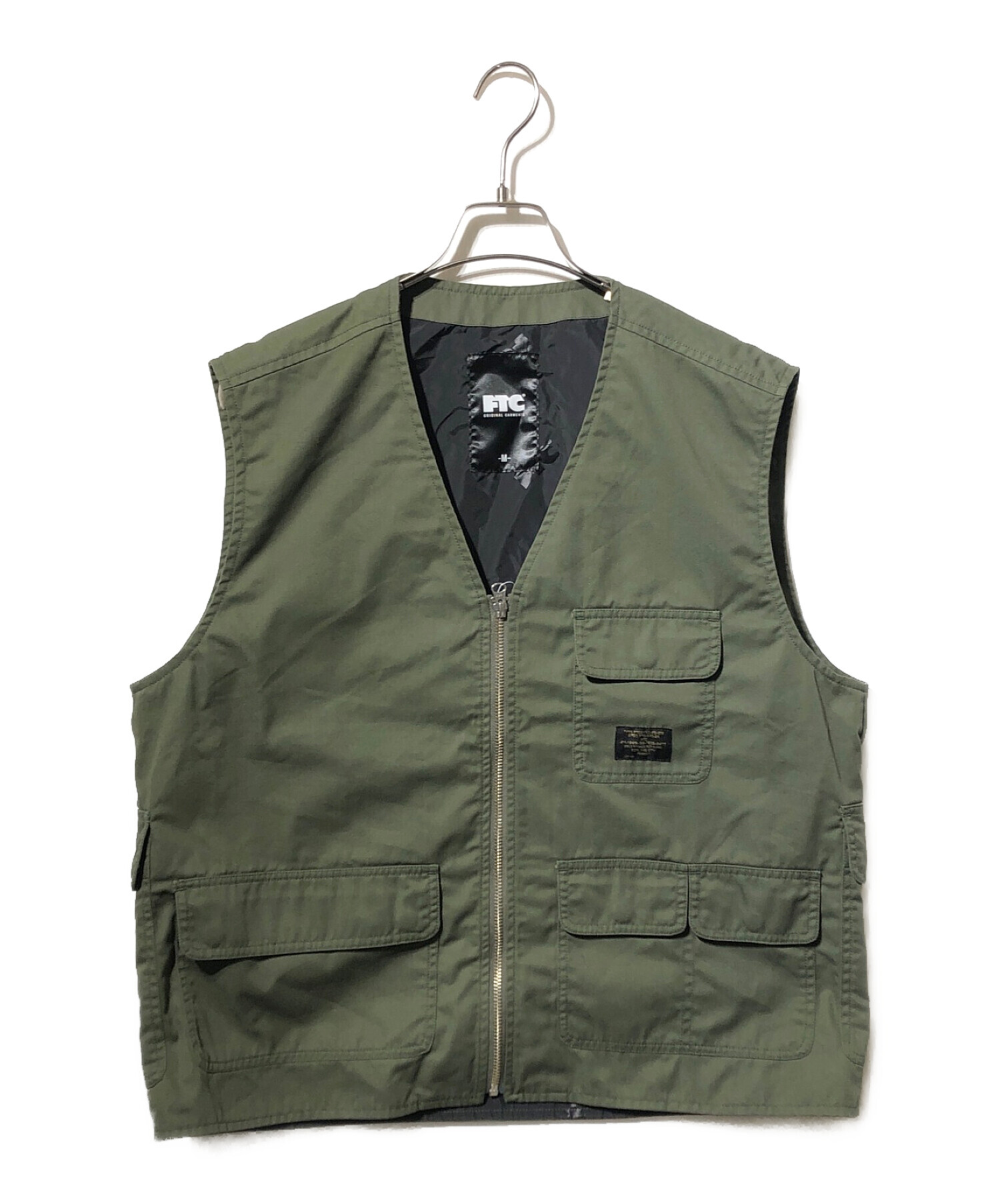 中古・古着通販】FTC (エフティーシー) TWILL WORK VEST オリーブ
