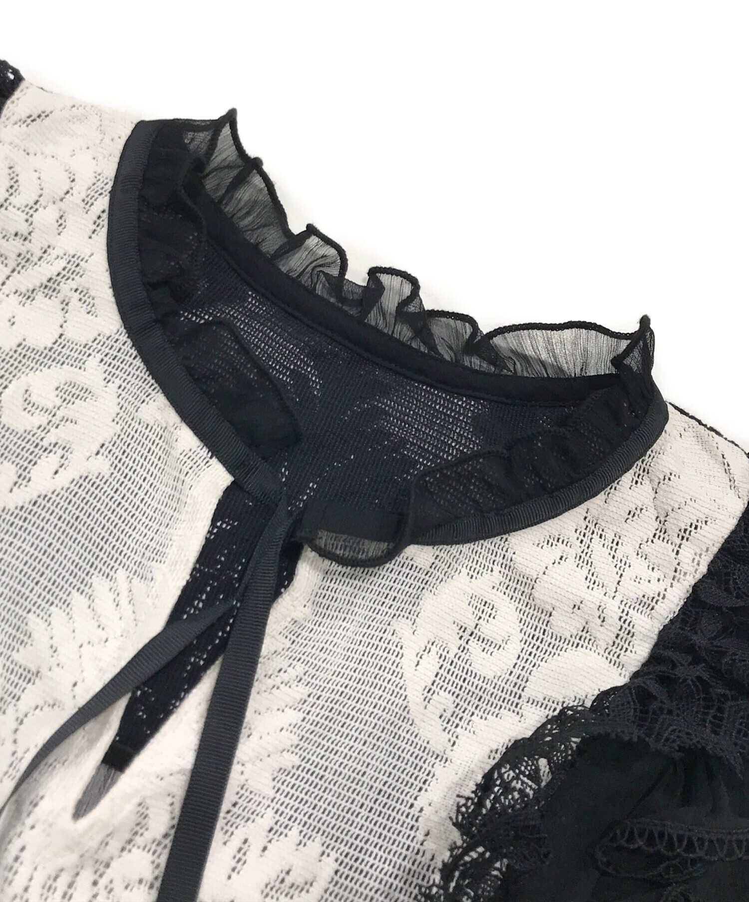 中古・古着通販】Snidel (スナイデル) 楊柳シフォンレースブラウス 