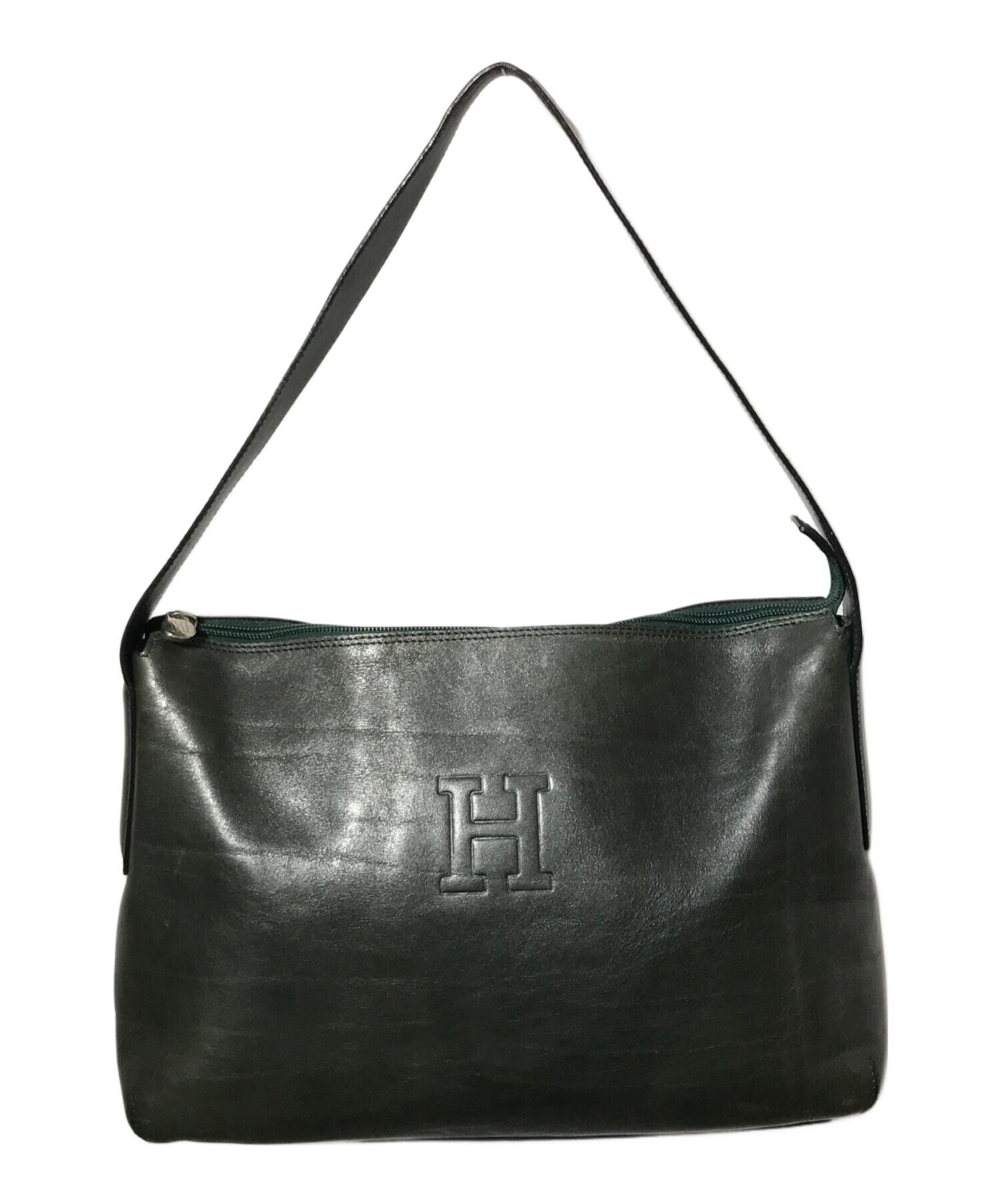 中古・古着通販】HIROFU (ヒロフ) レザーショルダーバッグ/ロゴ ワン