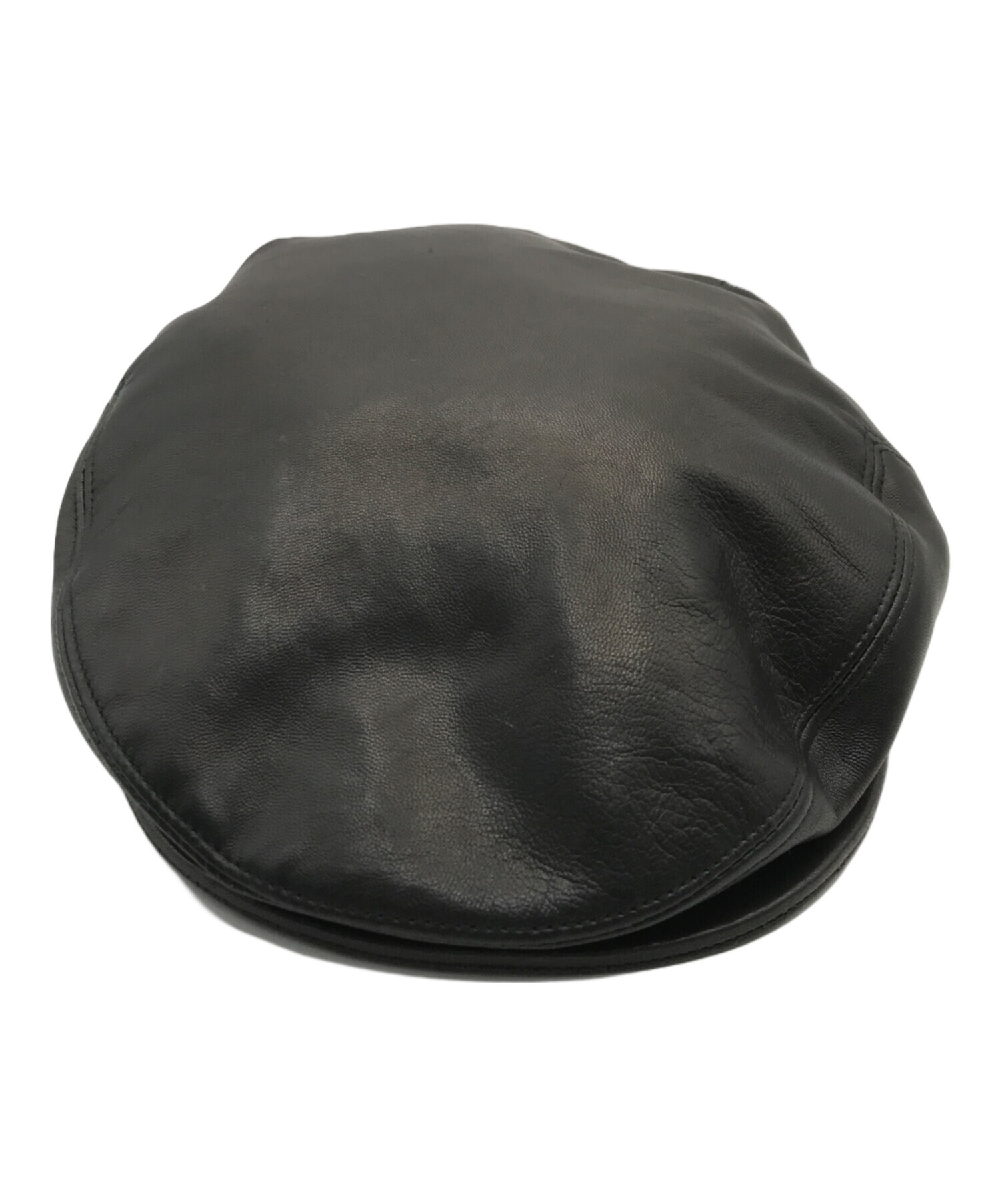 GUCCI ブラック ハンチング帽 XL　古着　ヴィンテージ　vintage 中古・古着通販】GUCCI (グッチ) レザーハンチング ブラック サイズ:M