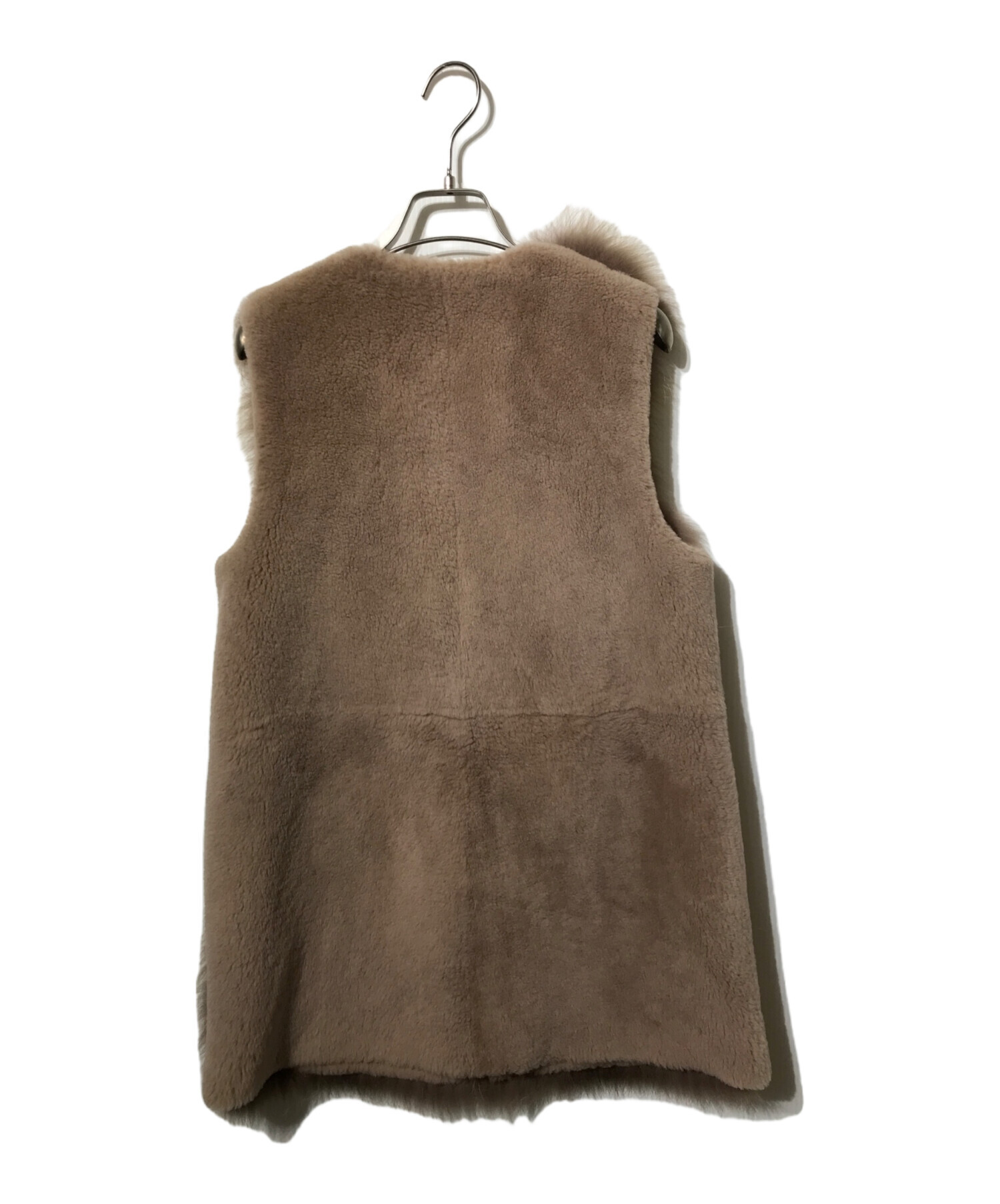 中古・古着通販】BLANCHA (ブランカ) フォックスファーベスト ベージュ