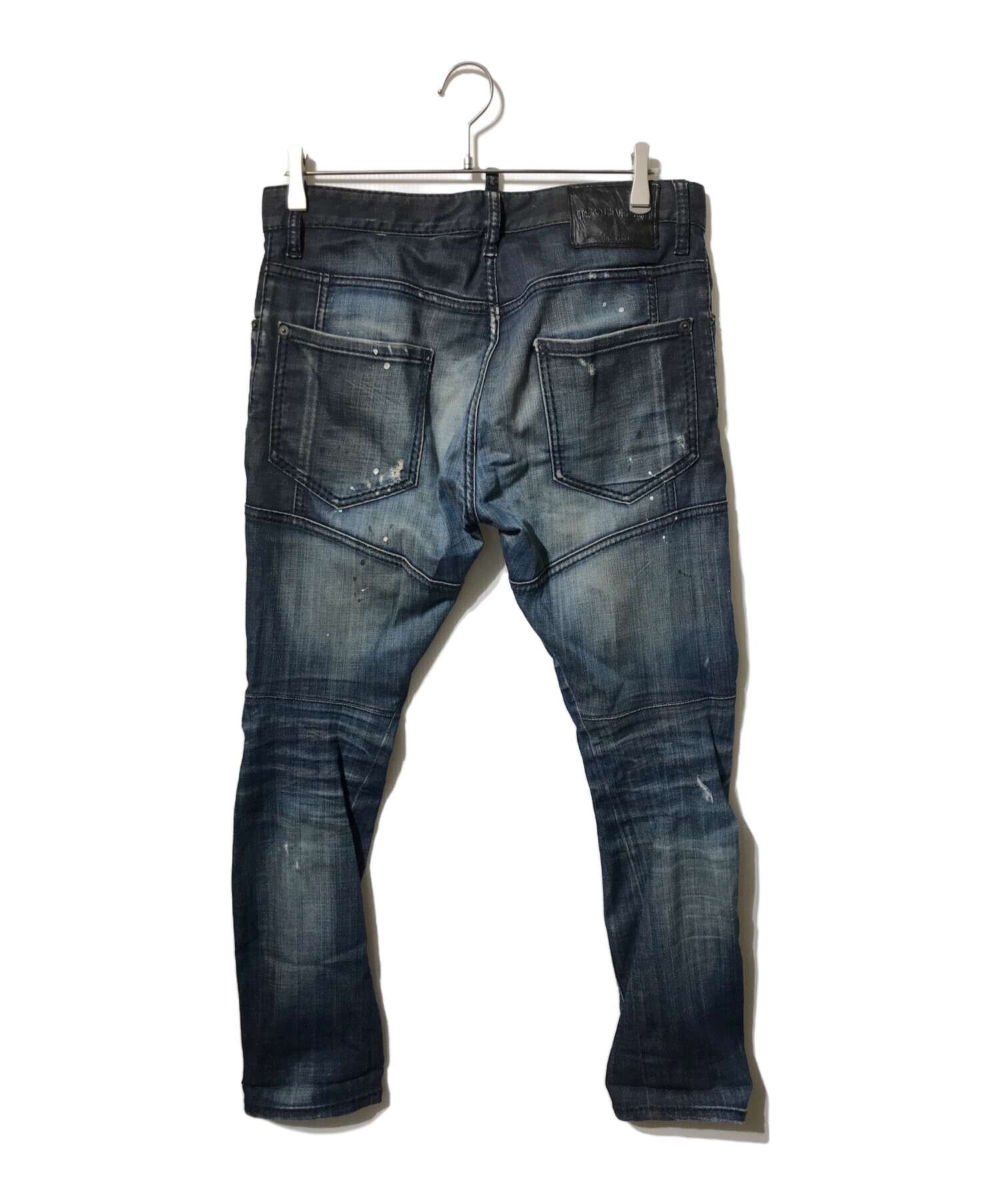 DSQUARED2 ダメージ加工 ブラックデニムパンツ 中古・古着通販】DSQUARED2 (ディースクエアード) ダメージ加工デニム