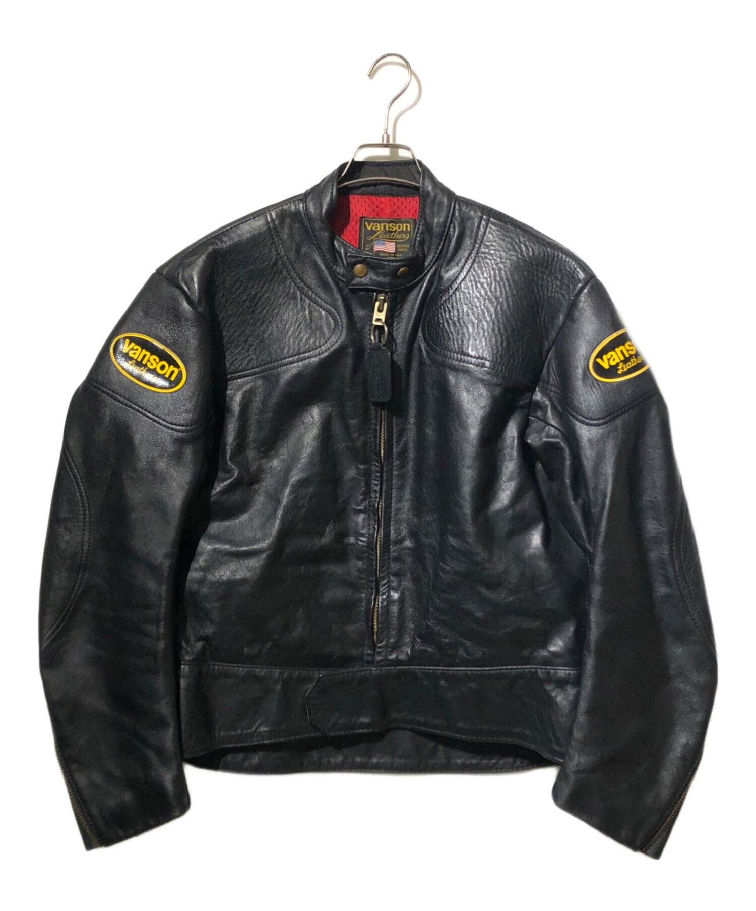 中古・古着通販】VANSON (バンソン) レザージャケット ブラック サイズ