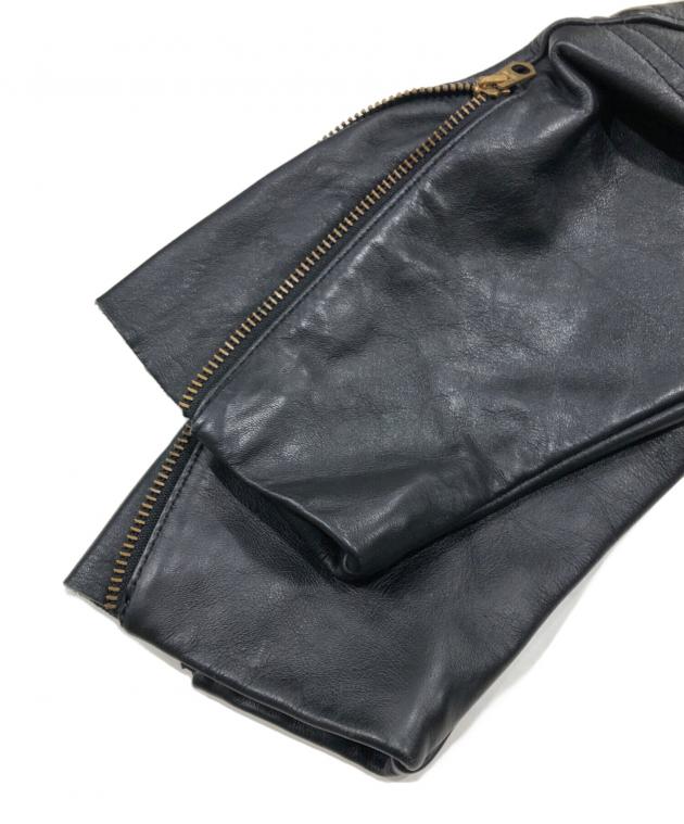 中古・古着通販】VANSON (バンソン) レザージャケット ブラック サイズ