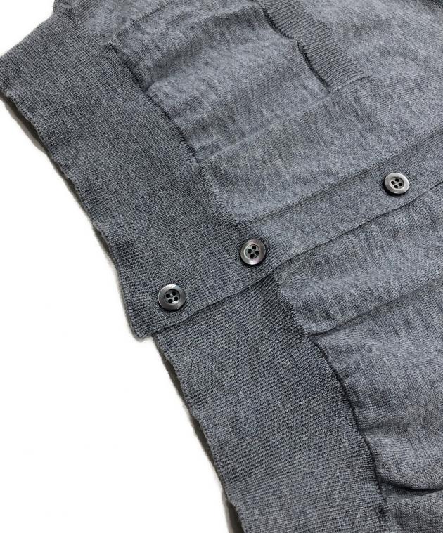 中古・古着通販】PRADA (プラダ) ウールクルーカーディガン グレー