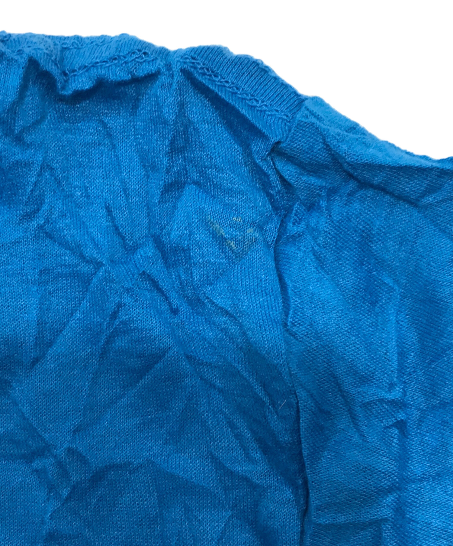 美品 me ISSEY MIYAKE イッセイミヤケ 半袖 ブルー カットソー 中古・古着通販】me ISSEY MIYAKE (ミーイッセイ ミヤケ) ハイネック