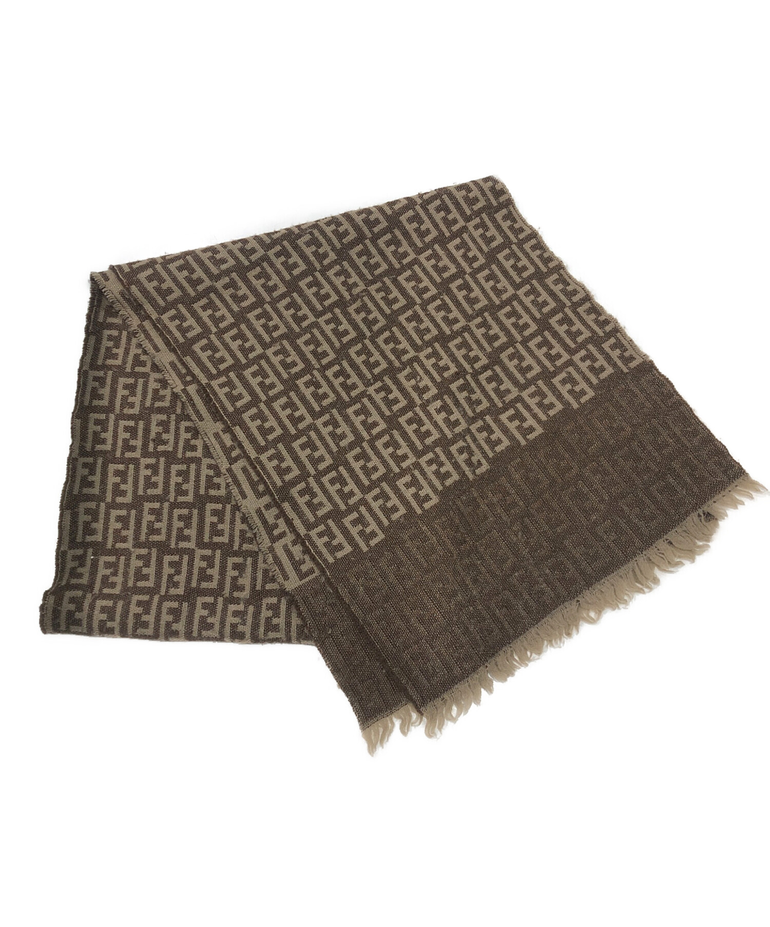 中古・古着通販】FENDI (フェンディ) ズッカ柄マフラー/ウールマフラー