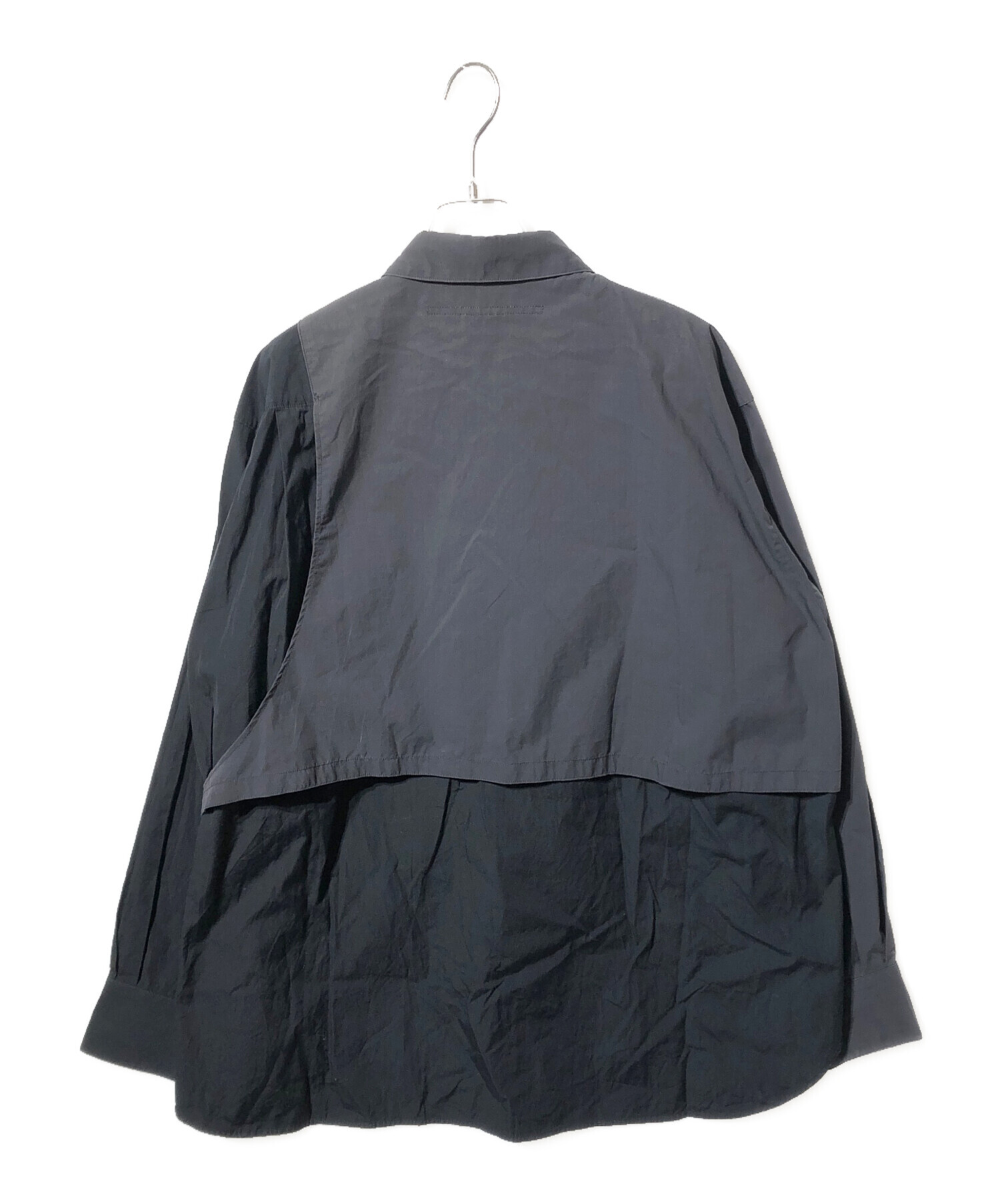 中古・古着通販】Tamme (タム) レイヤードロングシャツ ブラック