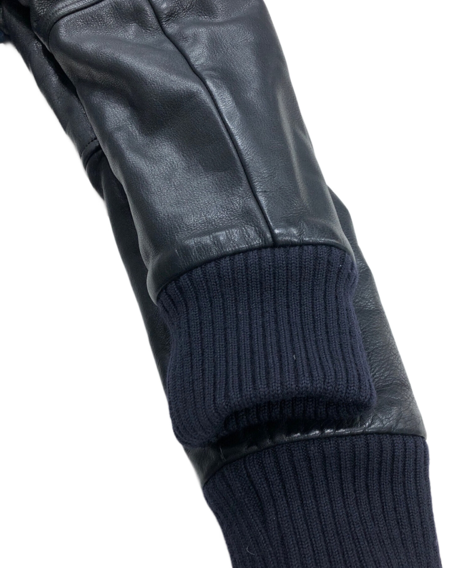 中古・古着通販】ATTACHMENT (アタッチメント) レザー切替カシミヤ混