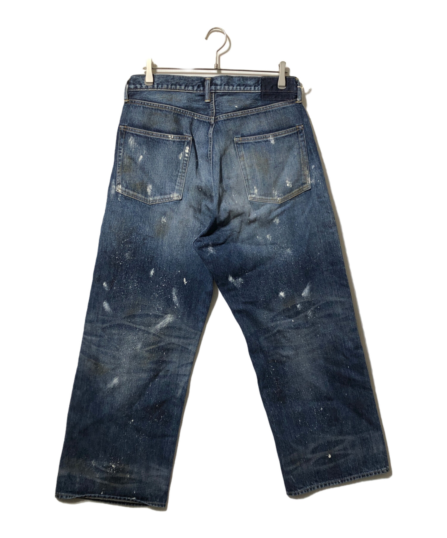 J.S. Homestead ペイント加工 ワイドデニムパンツ サイズL 