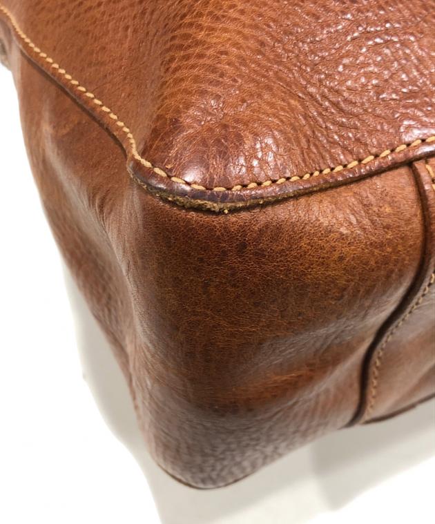 gentenゲンテン本革ブラウンレザーLeatherショルダーバッグ genten（ゲンテン） ショルダーバッグ - ブラウン レディース