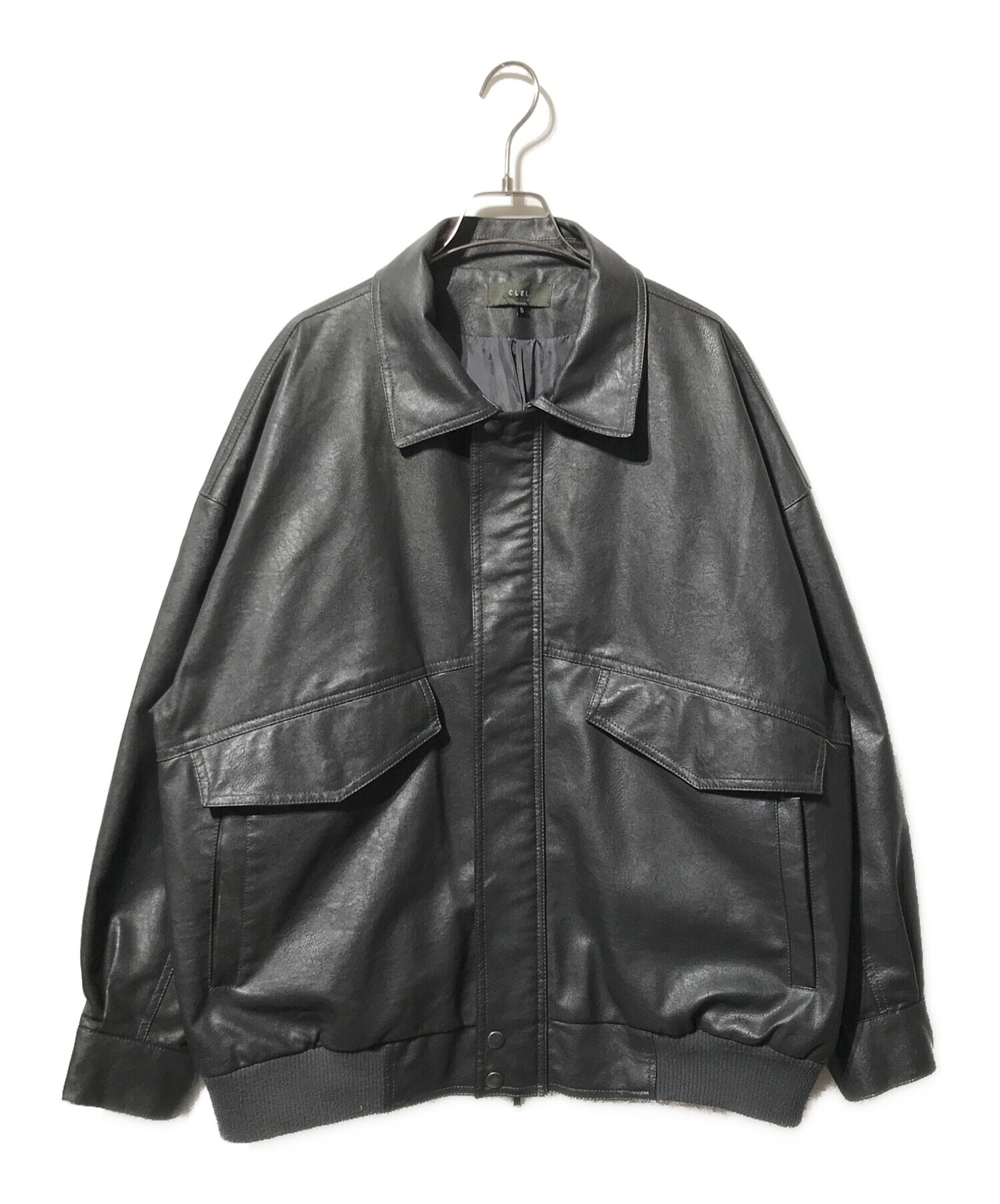 中古・古着通販】CLEL (クレイル) ヴィンテージデザイン合皮ブルゾン