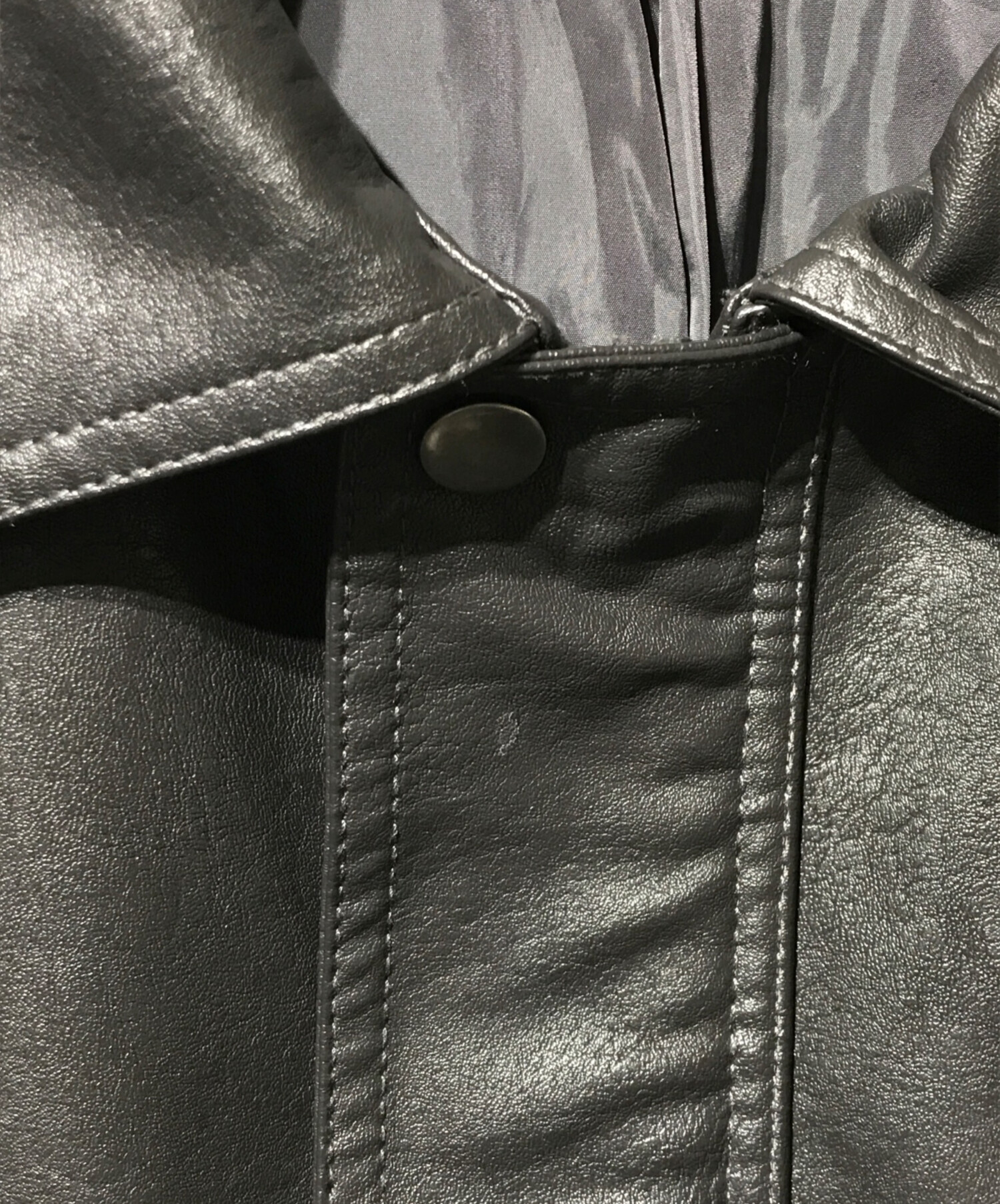 中古・古着通販】CLEL (クレイル) ヴィンテージデザイン合皮ブルゾン