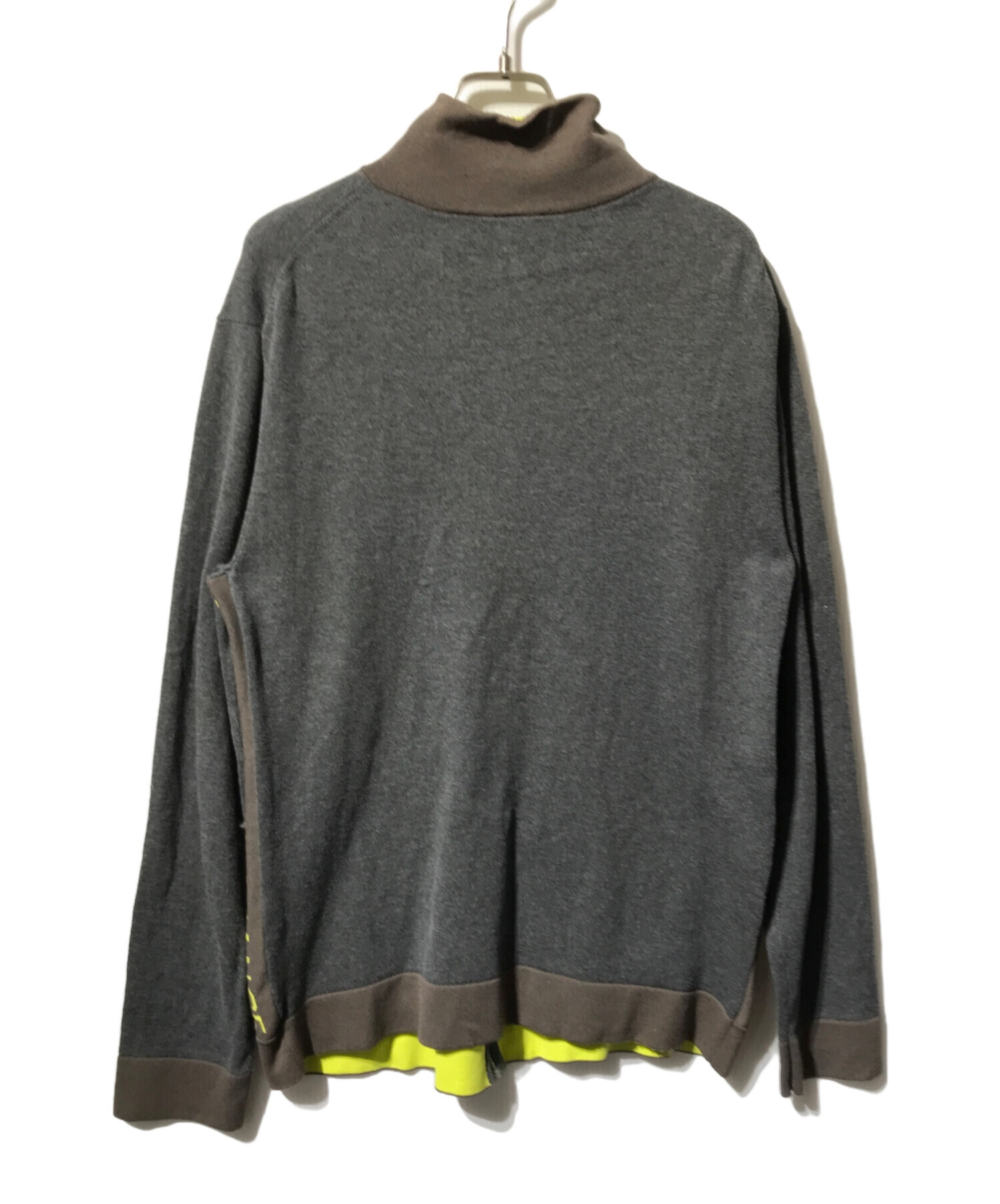 ARMANI EXCHANGE スエード調切り替えニットジャケット 美品 アルマーニ 