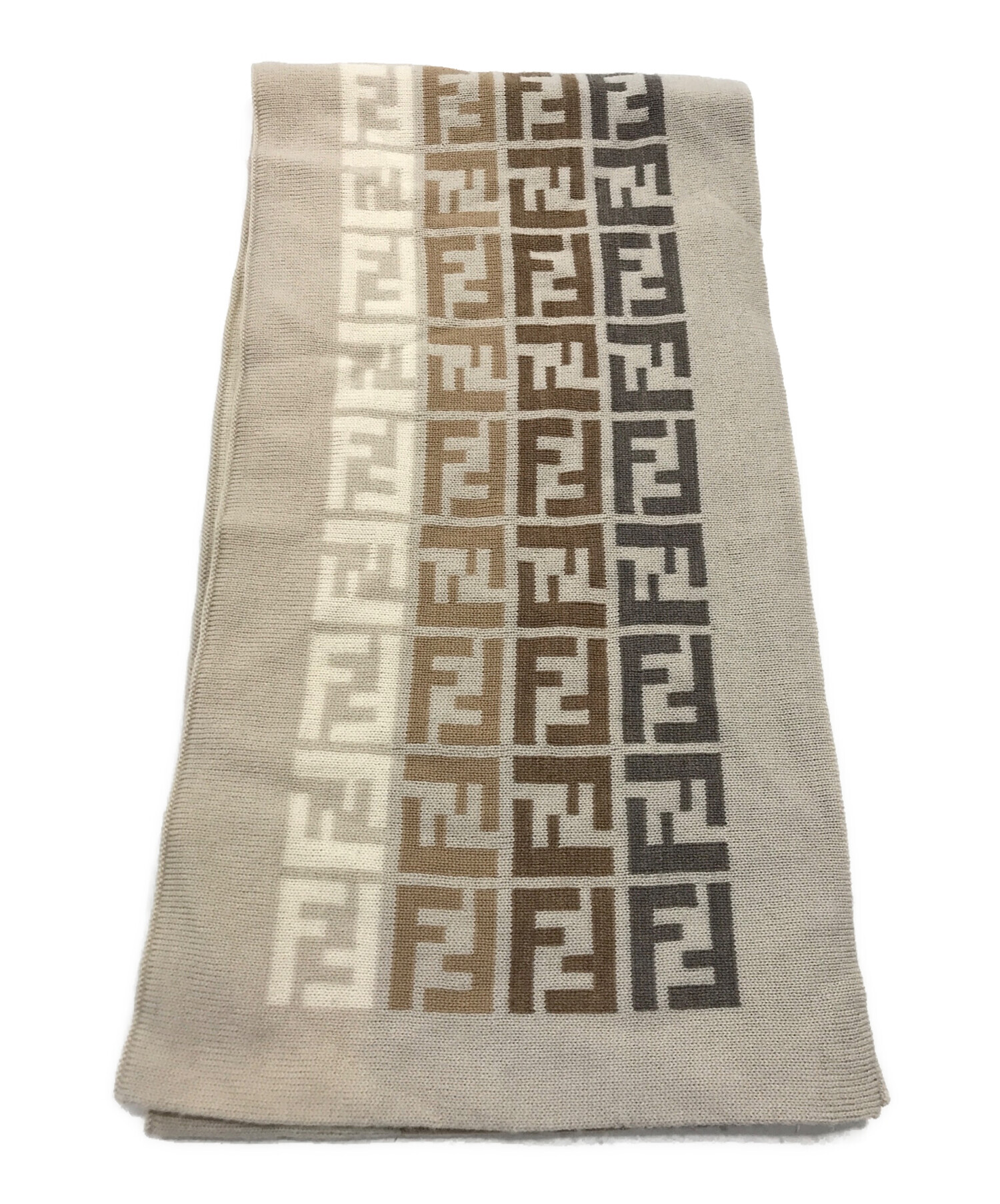 中古・古着通販】FENDI (フェンディ) ズッカ柄マフラー ベージュ