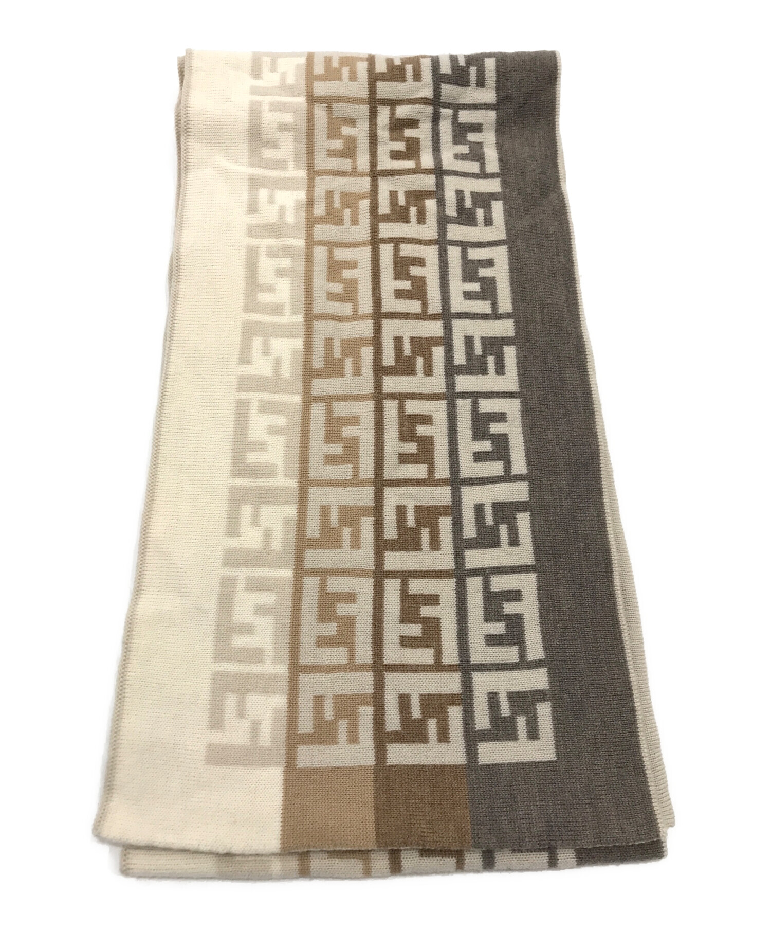 中古・古着通販】FENDI (フェンディ) ズッカ柄マフラー ベージュ