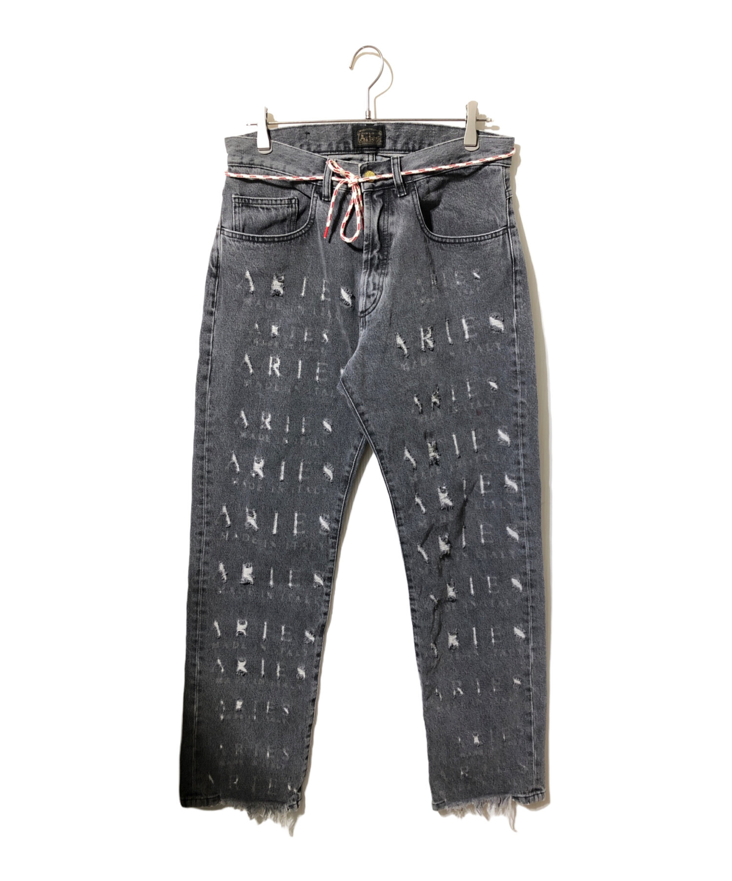 中古・古着通販】ARIES (アリーズ) Destroyed Batten デニムパンツ 