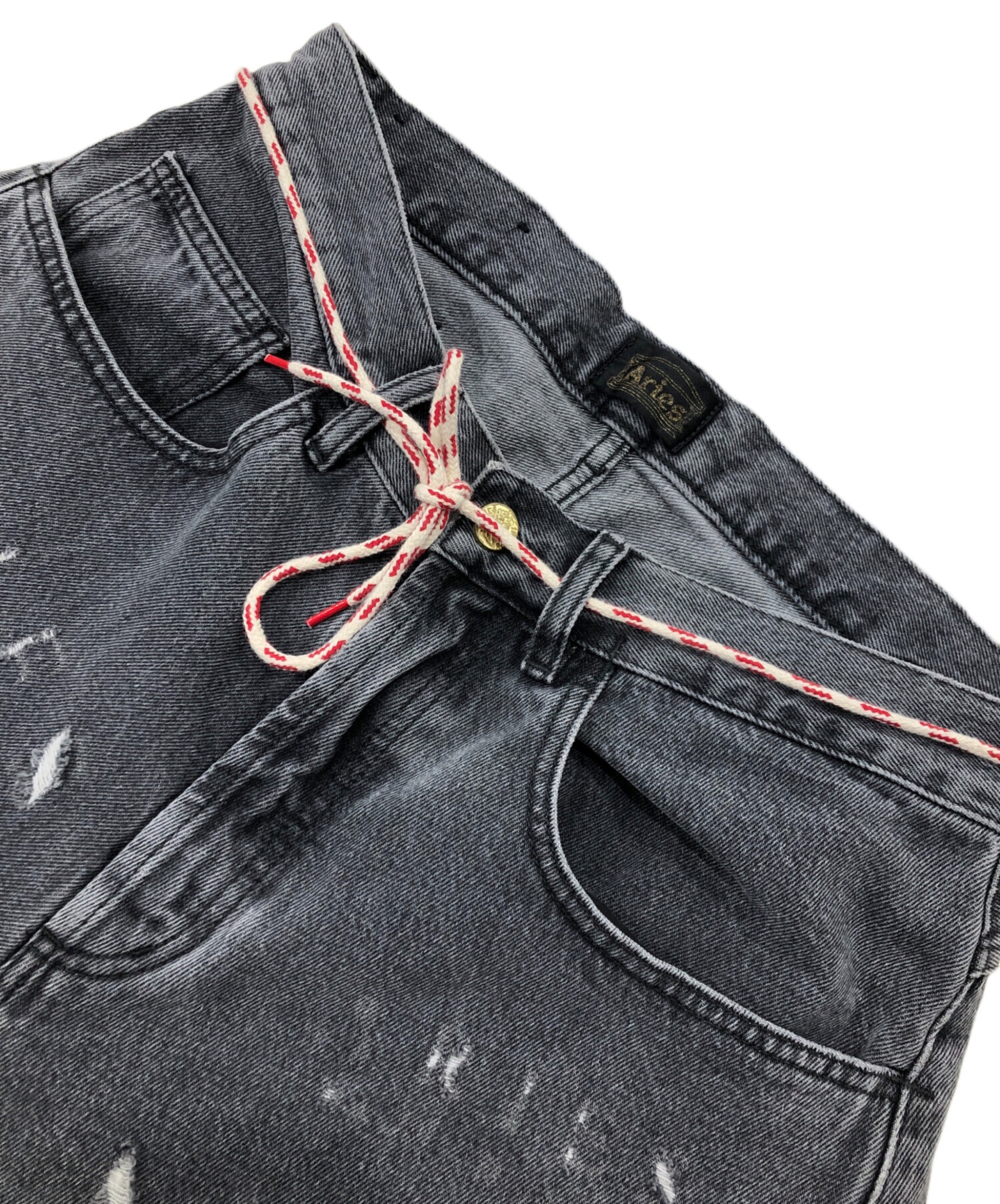 中古・古着通販】ARIES (アリーズ) Destroyed Batten デニムパンツ