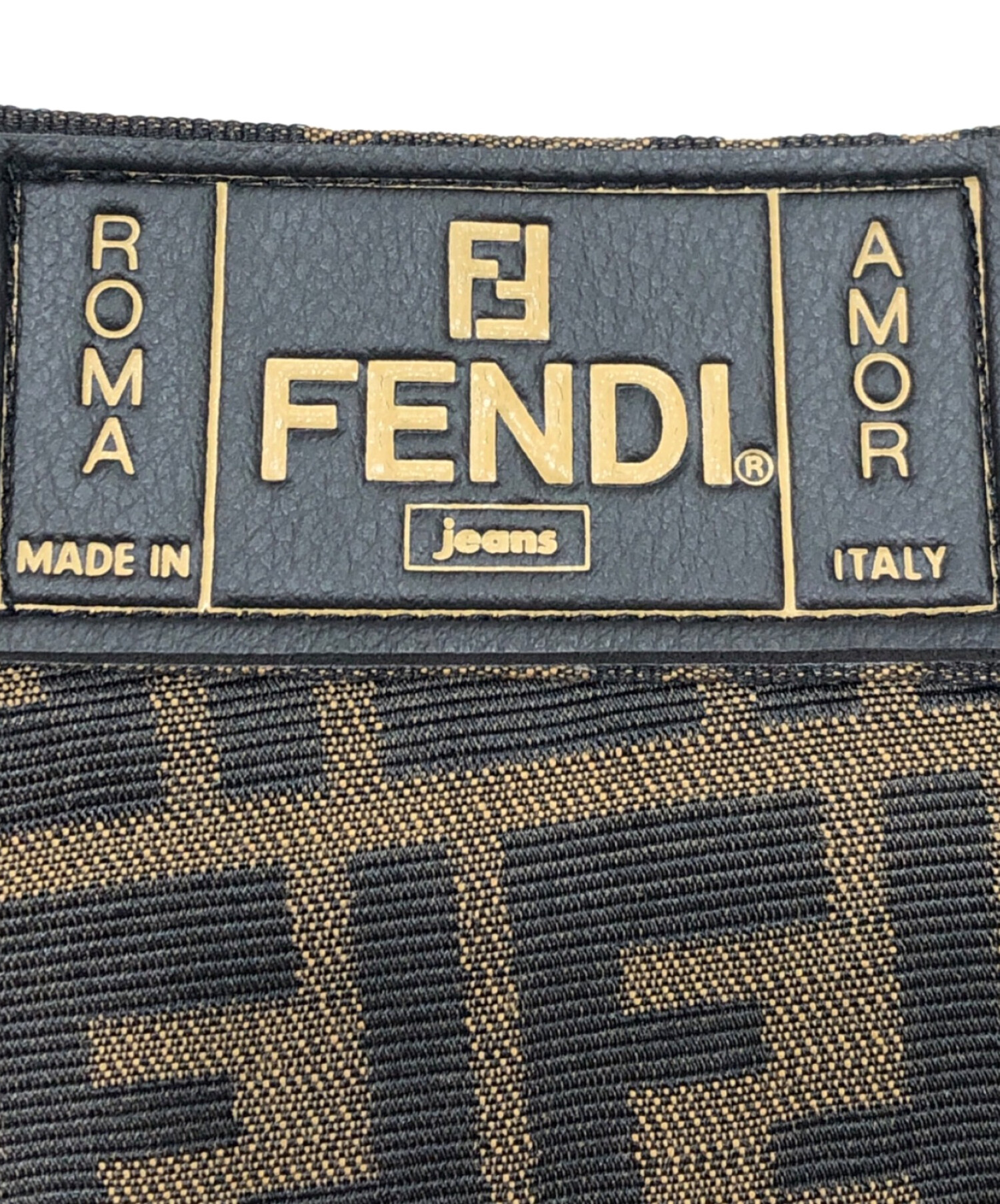 中古 FENDI JEANS ニット ￼カーディガン ズッカ柄 メンズ 実寸L￼ 中古・古着通販】FENDI (フェンディ) ズッカ柄ニットカーディガン
