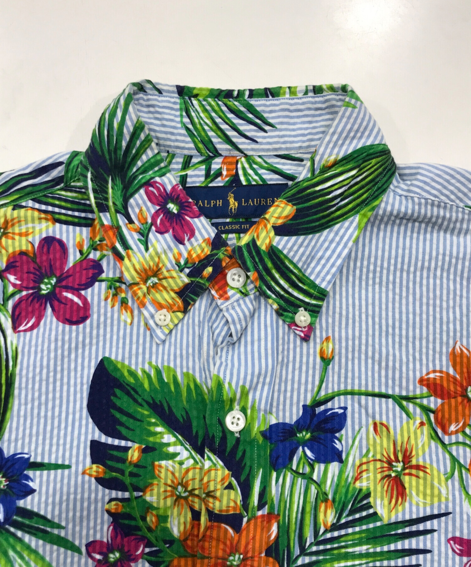 中古・古着通販】RALPH LAUREN (ラルフローレン) シアサッカーアロハ