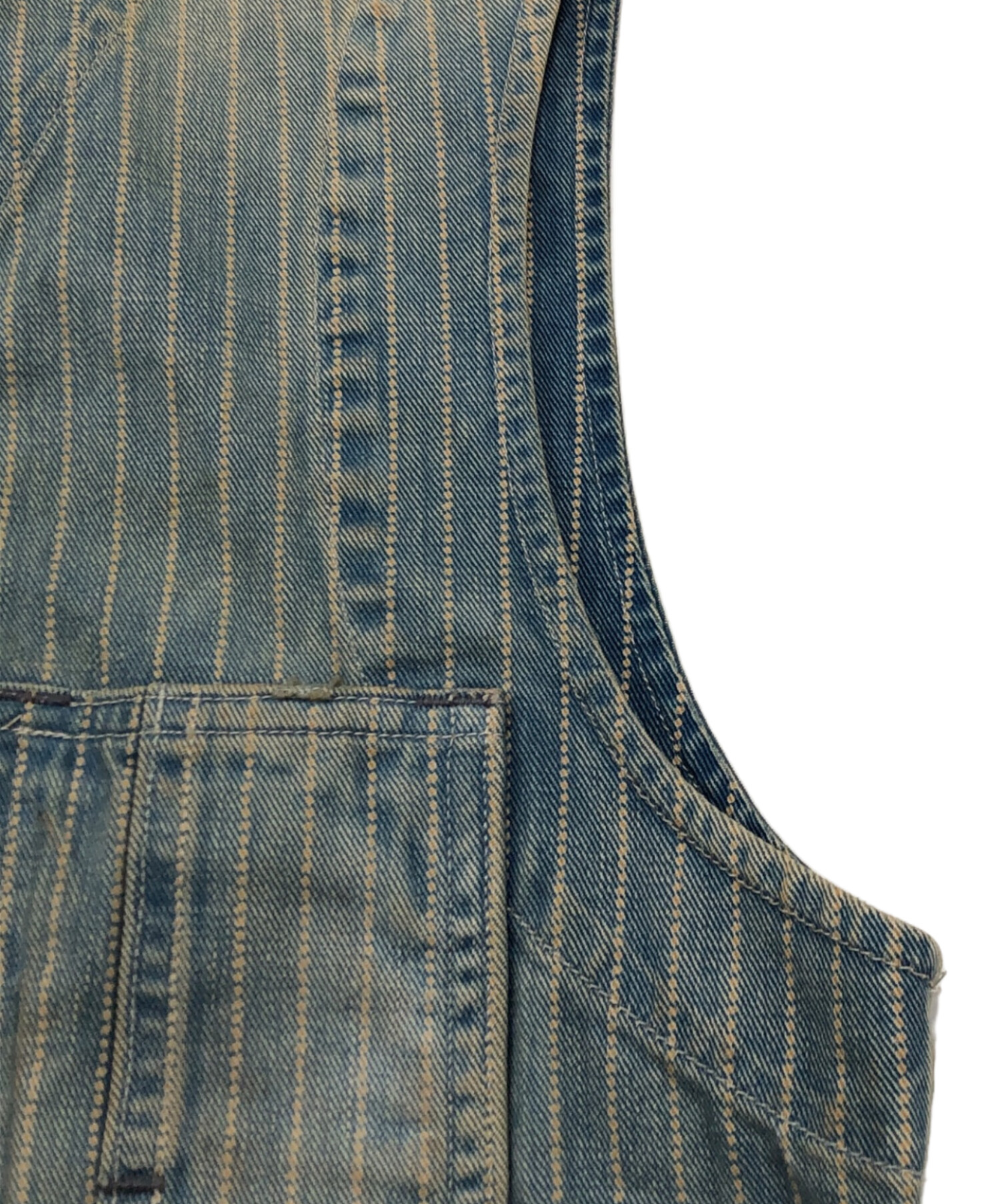中古・古着通販】RRL (ダブルアールエル) ピンストライプデニムベスト
