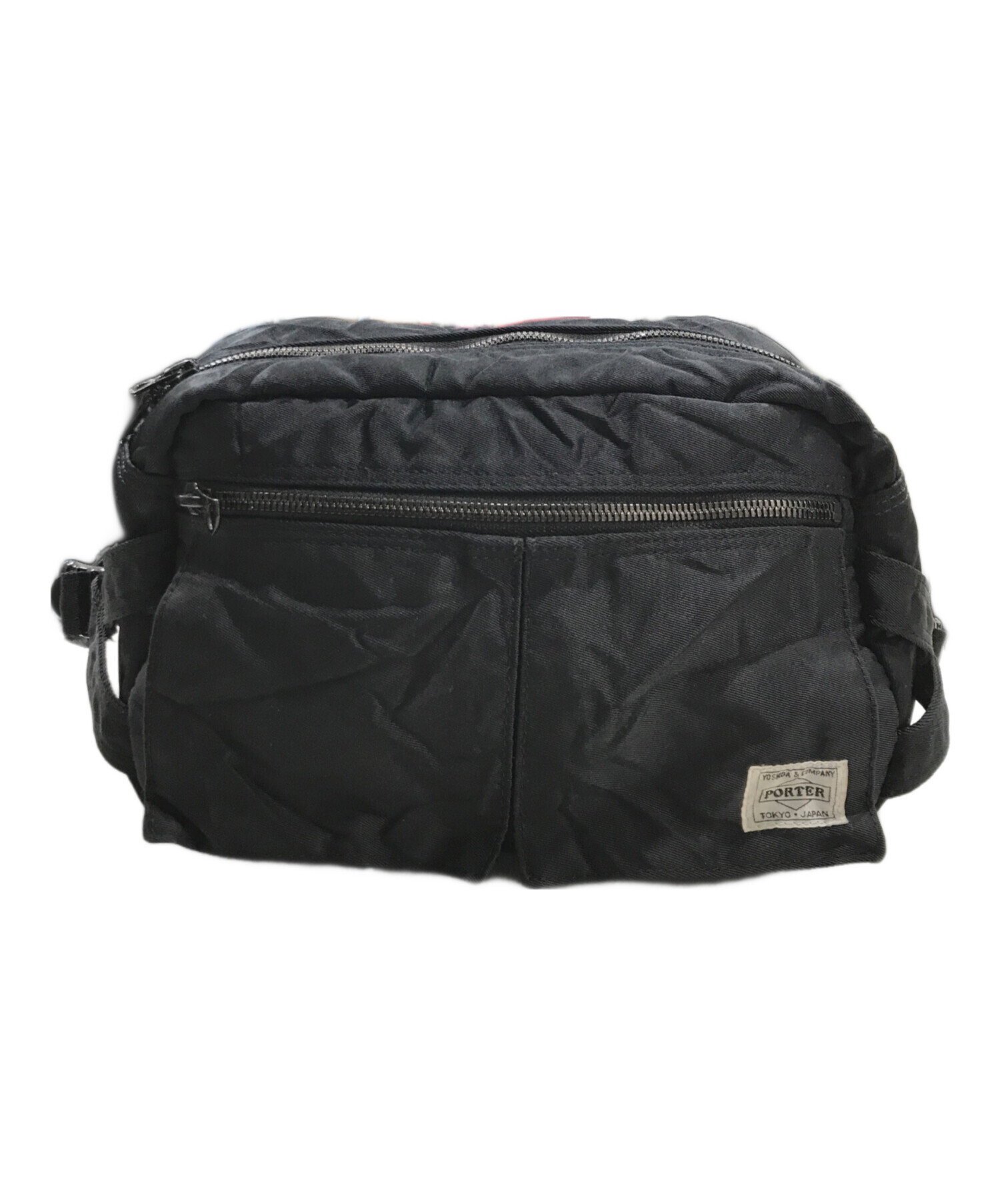 【極希少】poter吉田カバン　ブラックナイロンボディバッグ　近江ちぢみ 中古・古着通販】PORTER (ポーター) 近江ちぢみ ボディバッグ ブラック