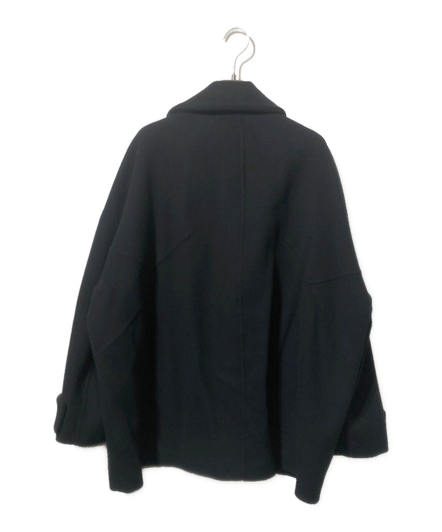 中古・古着通販】ENFOLD (エンフォルド) WOOL MEDIUM COAT ブラック