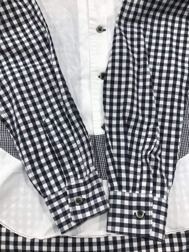 2024SS ブラック コムデギャルソン ギンガム チェック 丸襟 ジャケット 中古・古着通販】BLACK COMME des GARCONS (ブラックコムデギャルソン