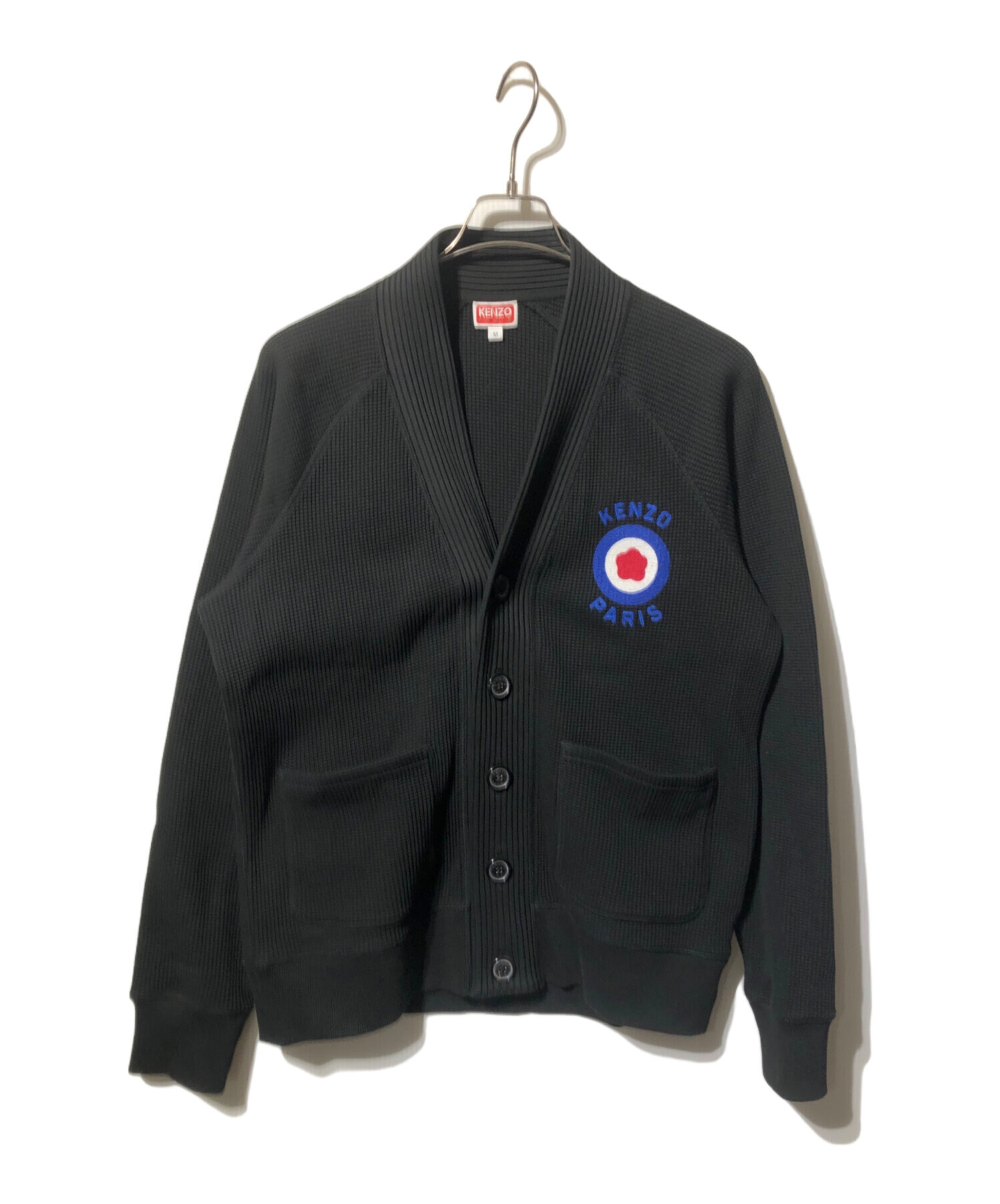 中古・古着通販】KENZO (ケンゾー) ロゴカーディガン ブラック サイズ