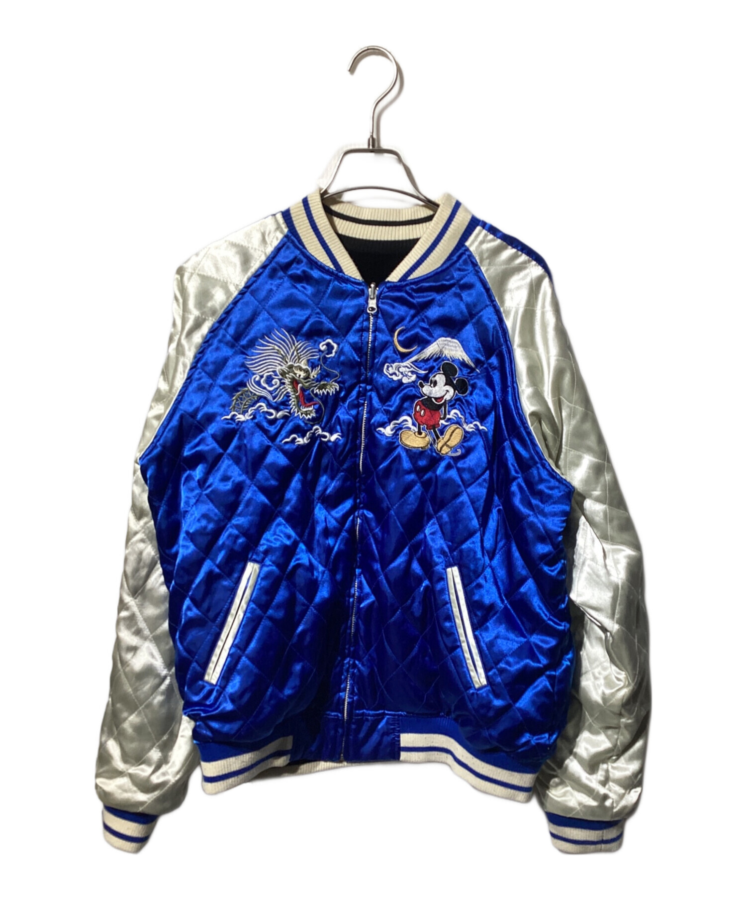 中古・古着通販】DISNEY (ディズニー) 別珍スカジャン ブラック サイズ 中古・古着通販】DISNEY (ディズニー) 別珍スカジャン ブラック サイズ