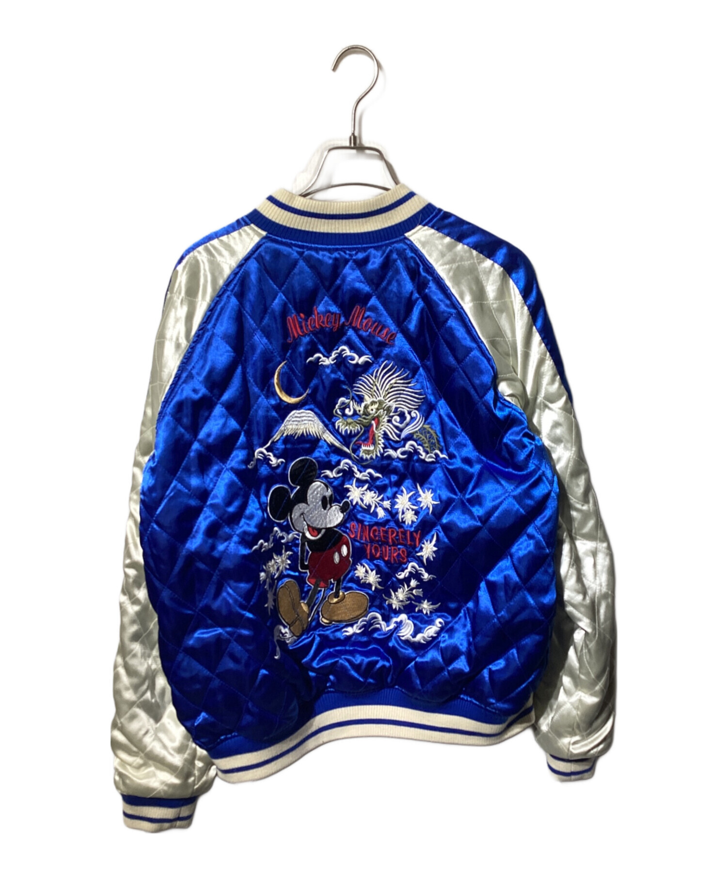 中古・古着通販】DISNEY (ディズニー) 別珍スカジャン ブラック サイズ 中古・古着通販】DISNEY (ディズニー) 別珍スカジャン ブラック サイズ