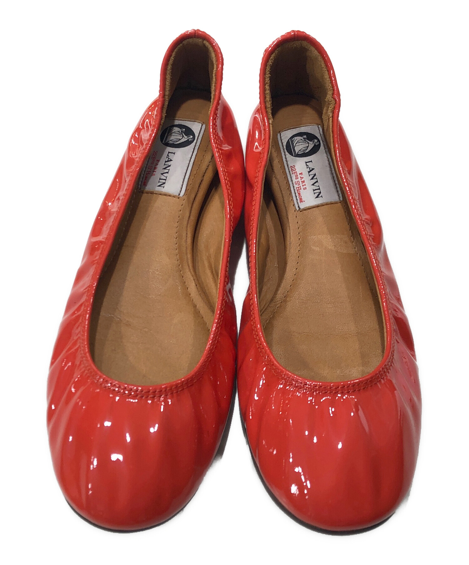 中古・古着通販】LANVIN (ランバン) パテントレザーバレエシューズ 