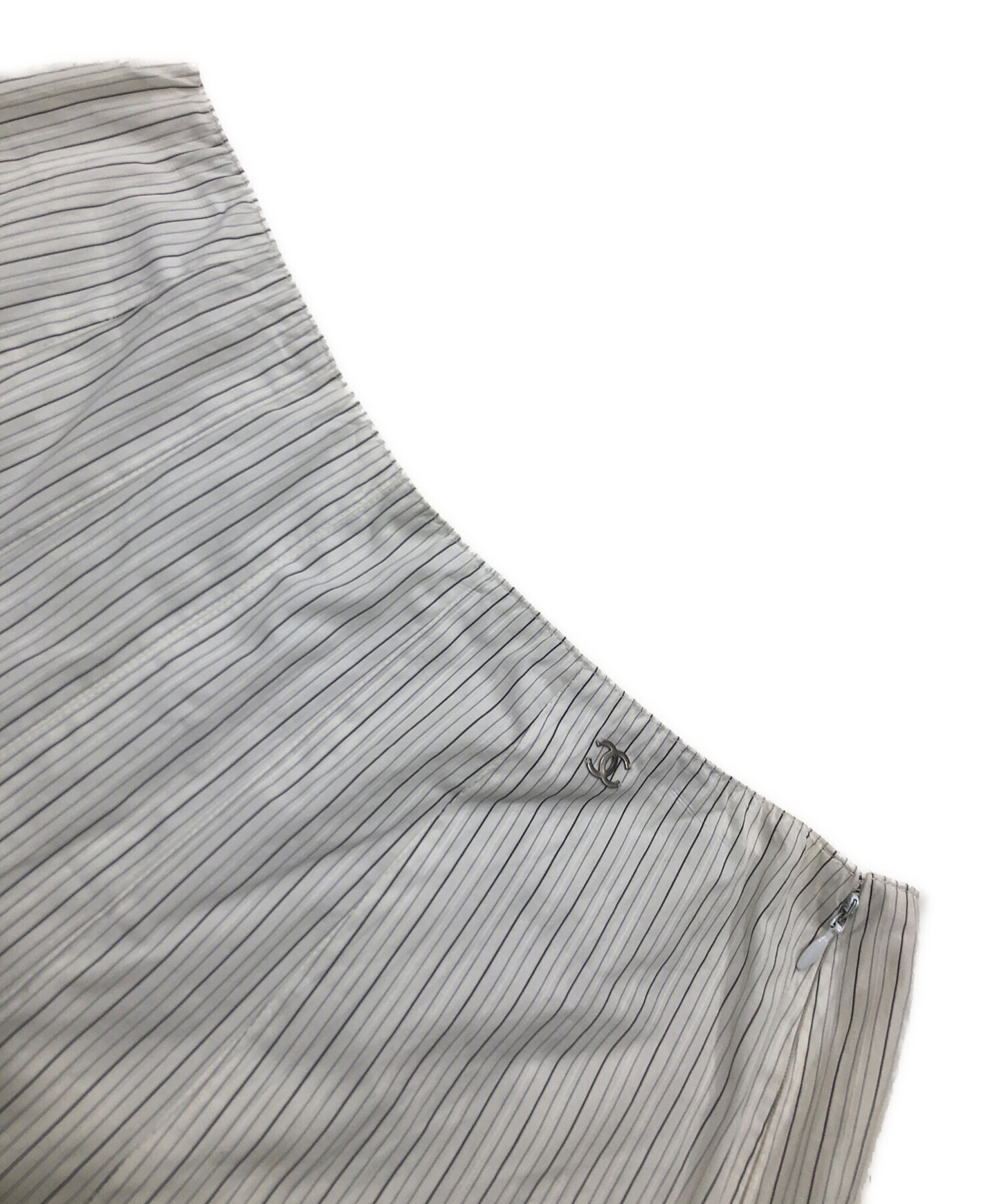 中古・古着通販】CHANEL (シャネル) タイトスカート ホワイト サイズ