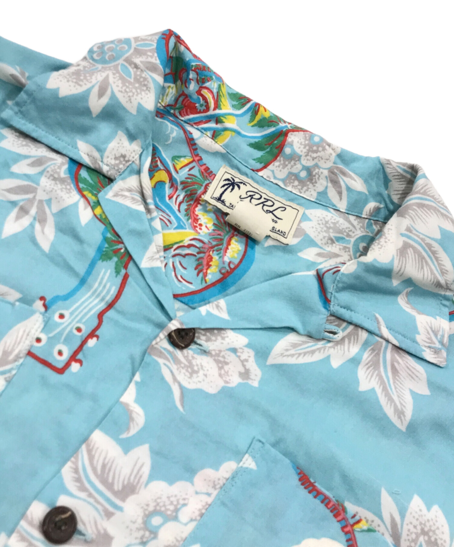 中古・古着通販】RRL (ダブルアールエル) キャンプハワイシャツ ブルー