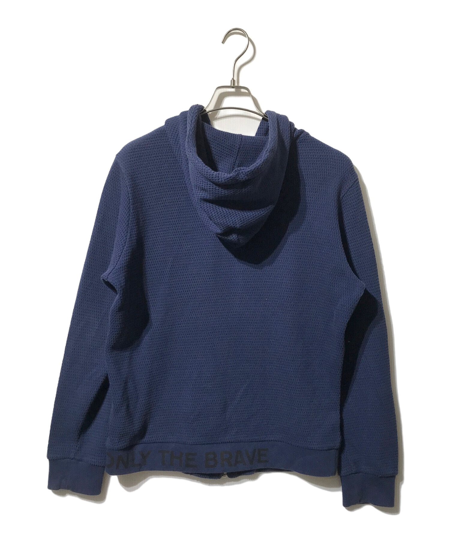 中古・古着通販】DIESEL (ディーゼル) 裾ロゴワッフルフルジップパーカ