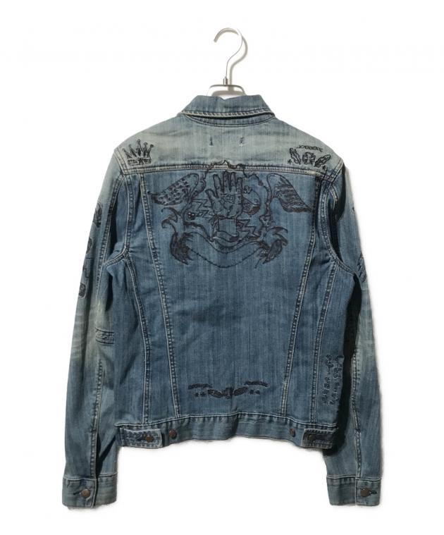中古・古着通販】DIESEL (ディーゼル) 刺繍デニムジャケット